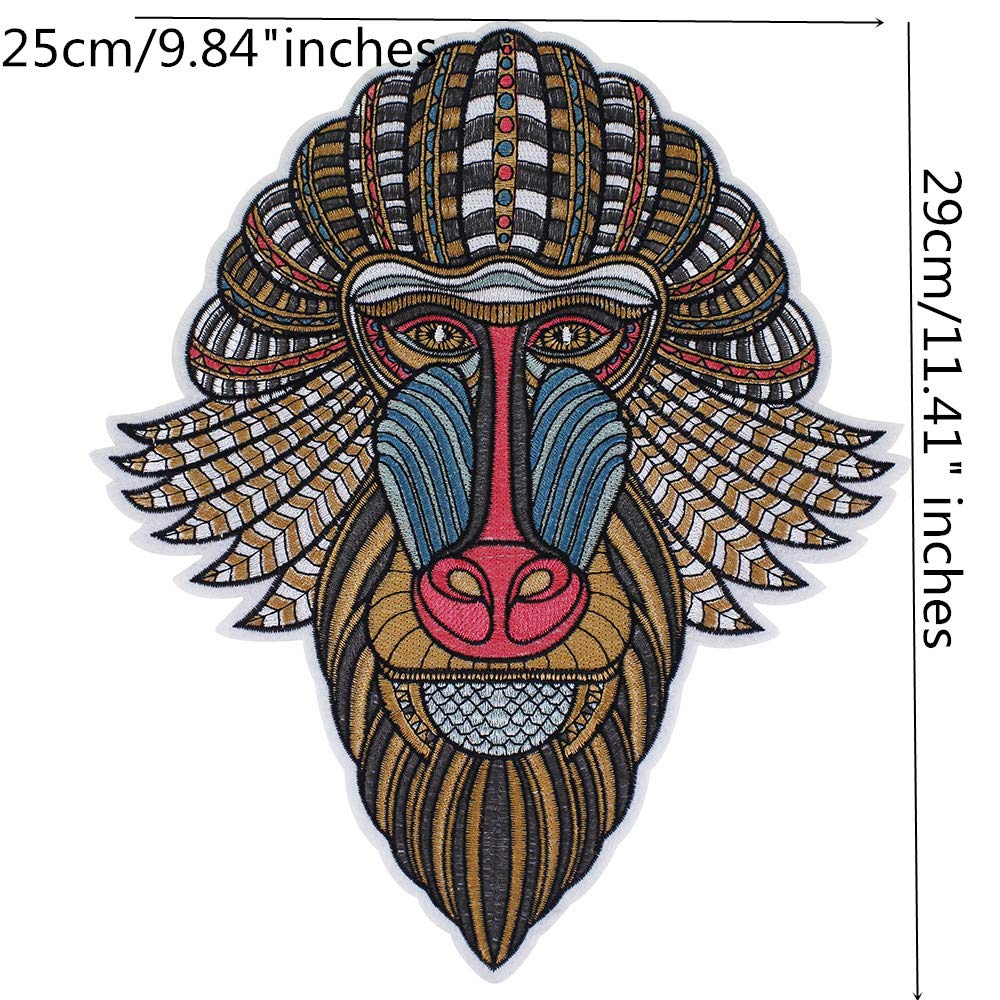 Premium Iron-On Gorilla Embroidery Patches for Jackets - 1 Piece DIY Applique Badge - Perfect for Denim, Vests & Backpack Customization