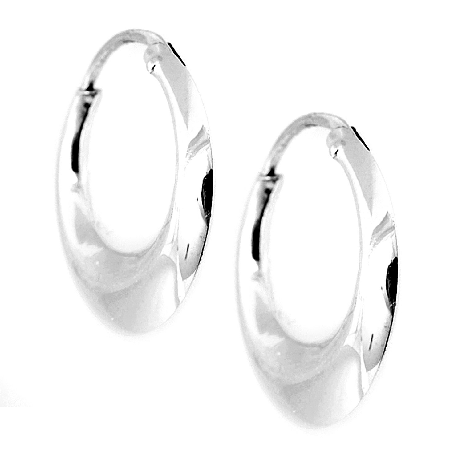 Authentic Sterling Silver Hoop Earrings for Women - 925 Silver Classic Hoops - Perfect for Everyday Wear, Parties & Gifts