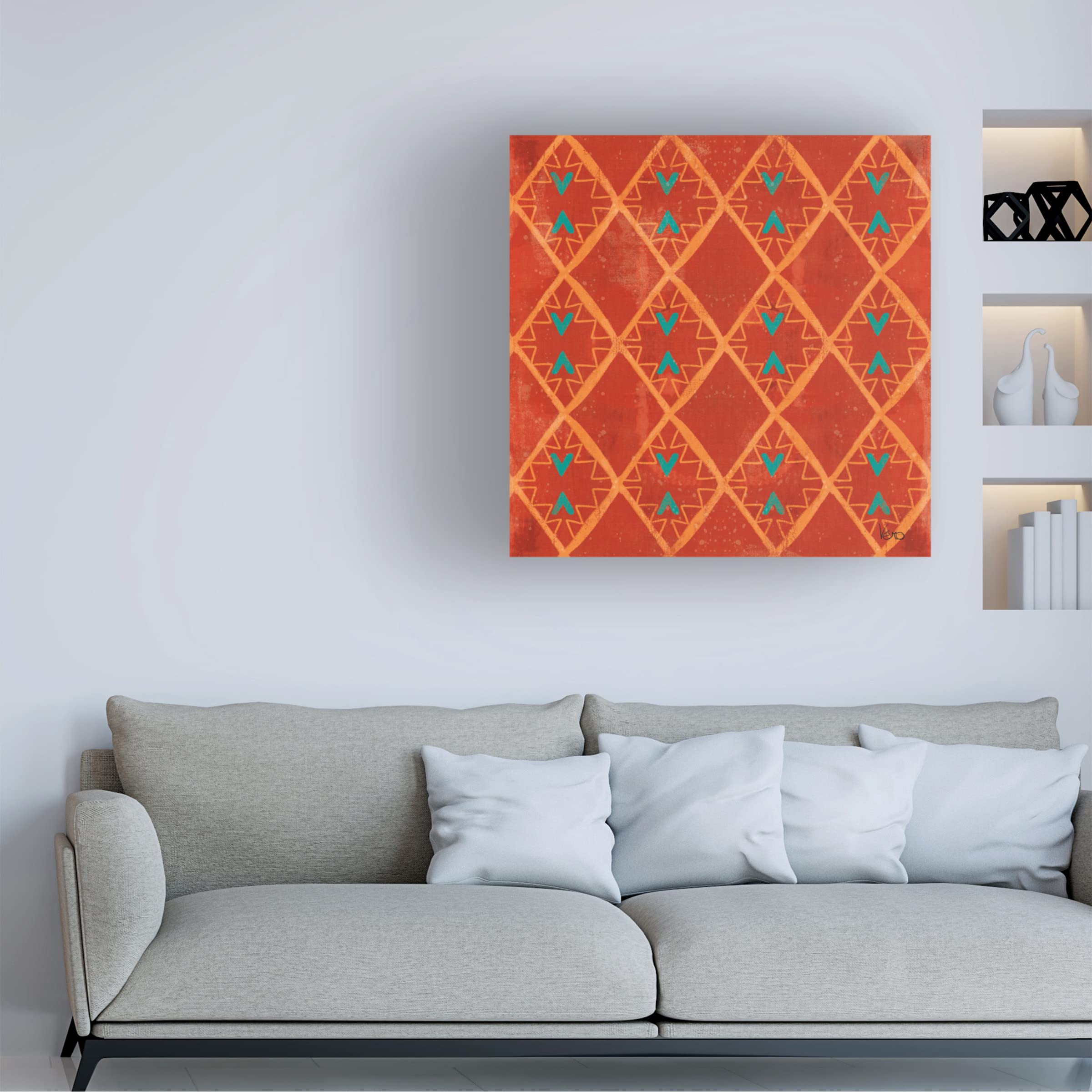 Trademark Fine Art 'Good Vibes Pattern IV' Canvas Wall Art by Veronique Charron - Modern Abstract Painting for Living Room, Bedroom & Office Decor