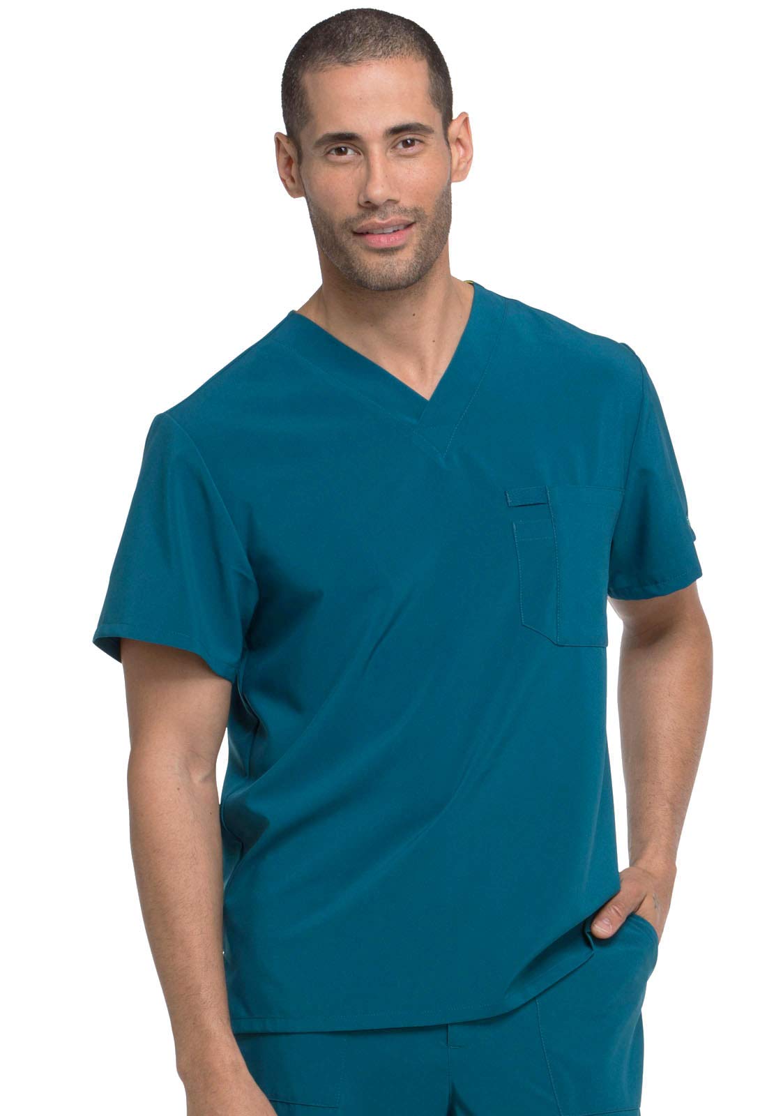 Dickies EDS Essentials Men's Scrubs Top - Tuckable V-Neck Work Shirt DK635 | Comfortable Medical Uniform for Doctors & Nurses | Hospital & Clinic Wear