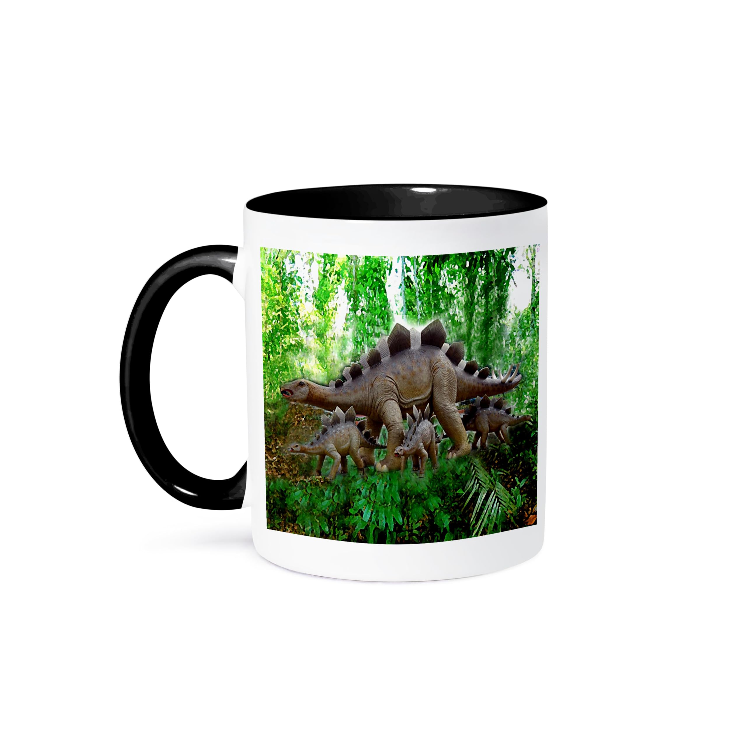 3D Rose 11oz Funny Dinosaurs Coffee Mug - Cute Dinosaur Themed Ceramic Cup for Coffee, Tea & Hot Drinks - Perfect Gift for Dino Lovers, Office Use & Home Decor