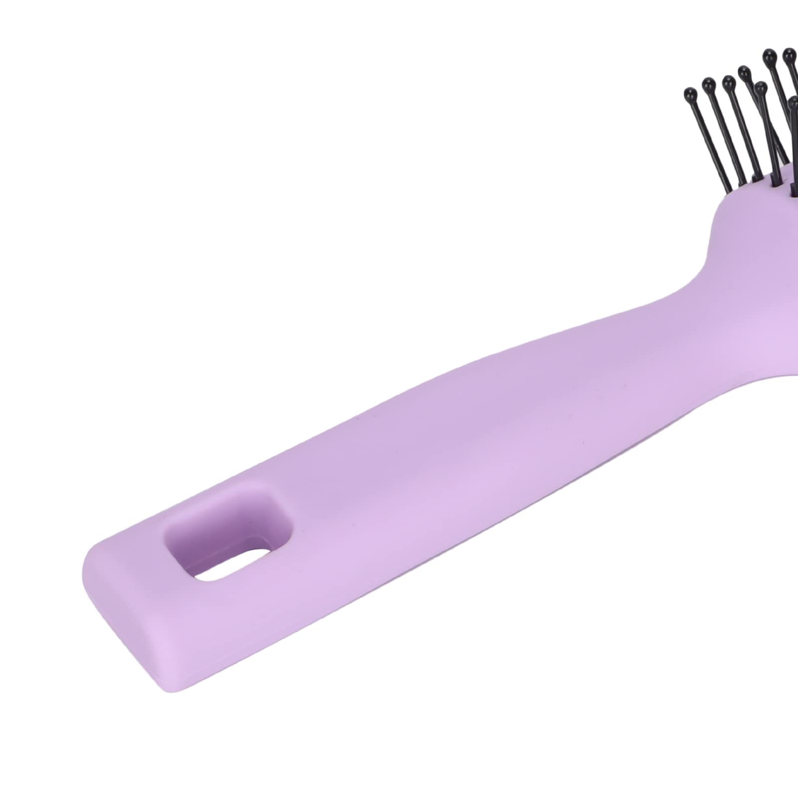 Vented Hair Brush for Detangling & Scalp Massage - Hollow Back Round Teeth Hair Care Brush (Purple) | Perfect for Wet/Dry Hair, Styling & Relaxing at Home