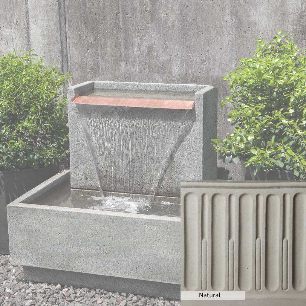 Campania International Falling Water Fountain II - Outdoor Garden Waterfall Feature for Patio, Yard, and Landscape Decor | Relaxing Water Sounds for Backyard Oasis