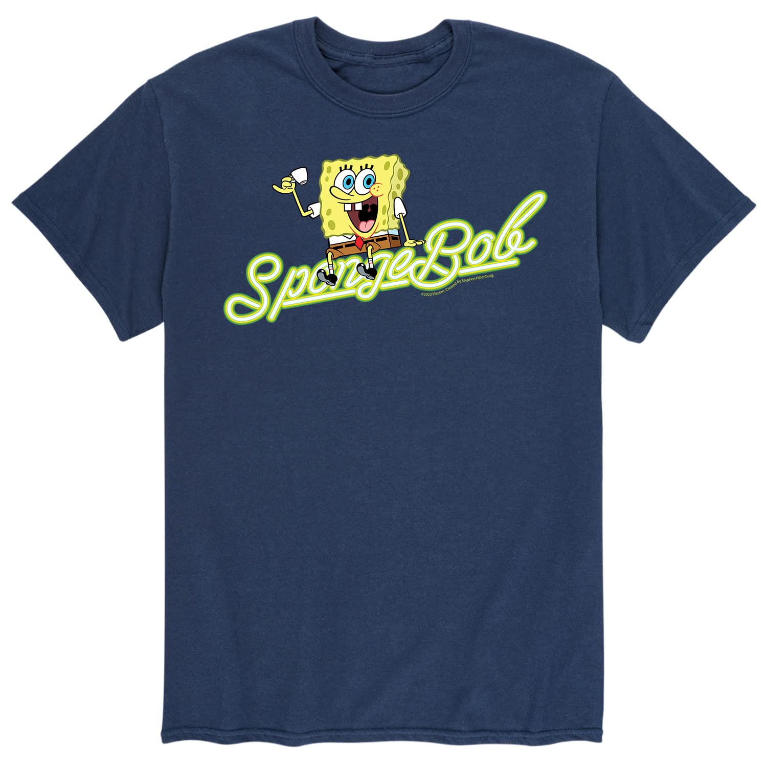 Spongebob Squarepants Coffee Break Graphic T-Shirt for Men - Funny Cartoon Short Sleeve Tee - Perfect for Casual Wear, Gifts & Spongebob Fans