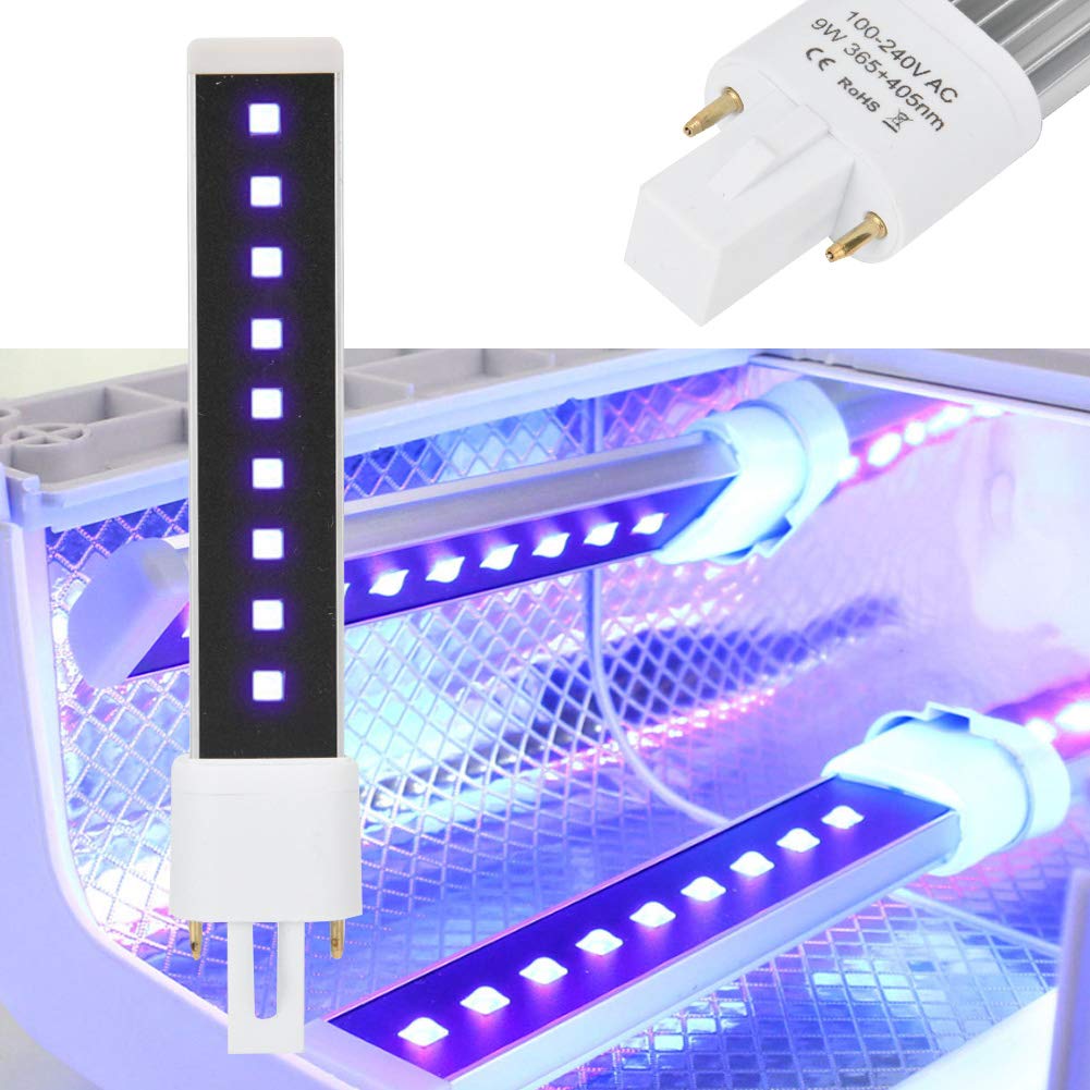 Gind 365+405nm Dual Wavelength UV LED Nail Lamp Bulb - High Luminous Efficiency Aluminum Alloy Design for Home & Professional Salon Use - Perfect for Gel Nail Curing, Manicures & Pedicures