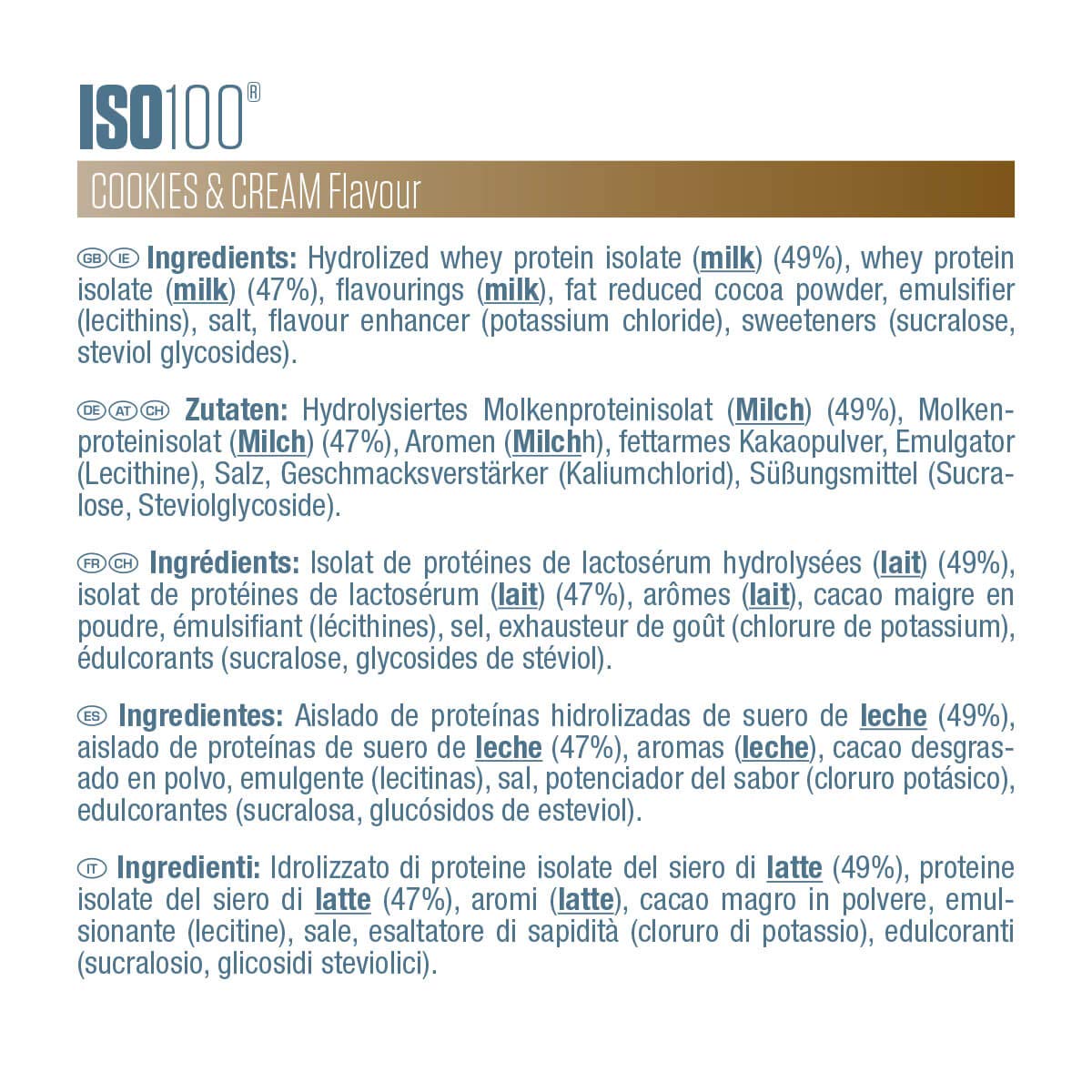 Dymatize ISO 100 Cookies & Cream 2.2kg Whey Protein Hydrolysate + Isolate Powder for Muscle Recovery & Post-Workout Nutrition - Gym, Fitness & Bodybuilding Supplement