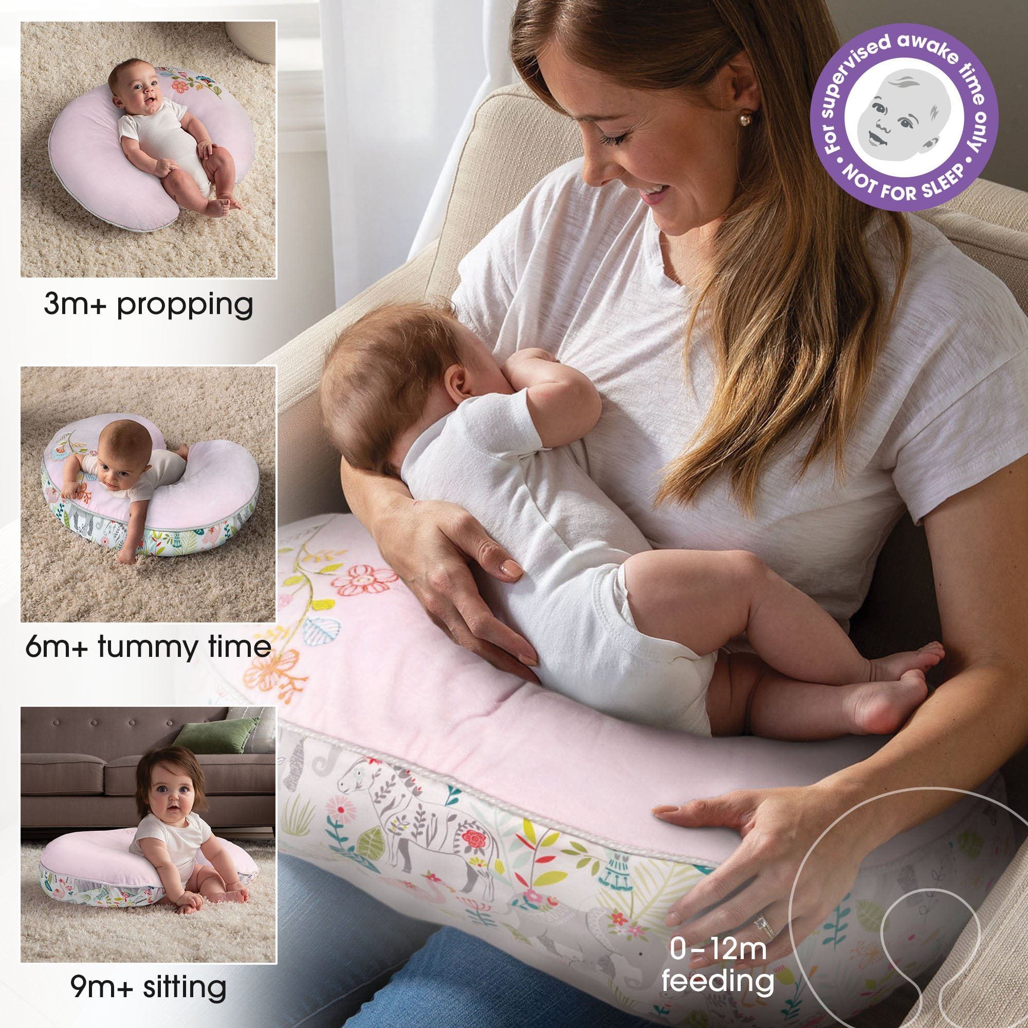 Boppy Luxe Slipcovered Nursing Pillow - Soft & Supportive Breastfeeding Pillow for New Moms, Comfortable Baby Feeding Support for Nursing, Bottle Feeding & Tummy Time