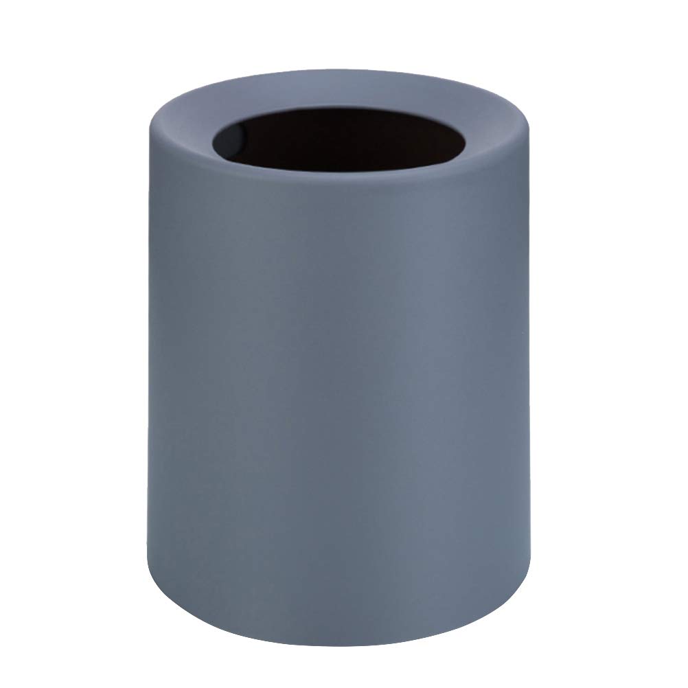 YARNOW 8L Frosted Open Trash Can - Household Waste Bin with Plain Grey Color for Bedroom, Living Room, Kitchen & Office - Durable & Stylish Small Trash Can for Home & Office Use