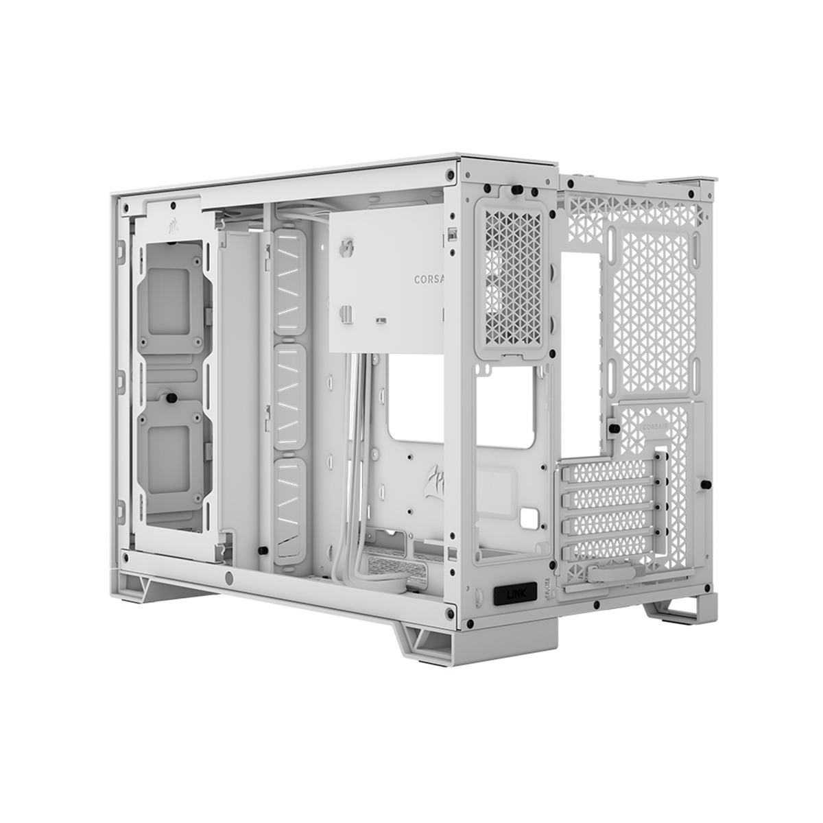 Corsair 2500X Mid Tower PC Case - Tempered Glass Side Panel, White | Perfect for Gaming Rigs & High-Performance Builds