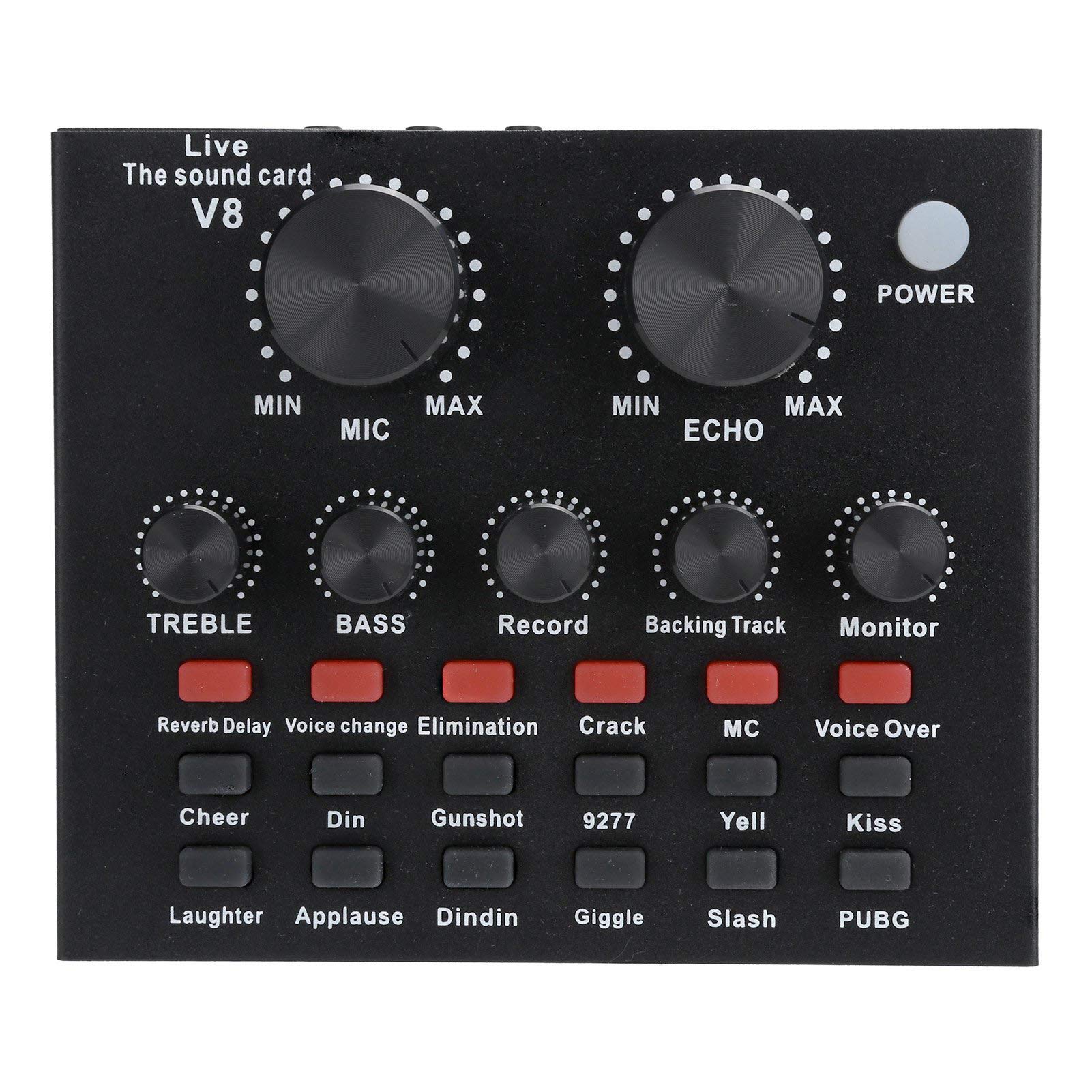 Live Sound Card & Bluetooth Voice Changer - 7-in-1 Karaoke Audio Mixer with Wireless Connectivity for Phones, Computers & Headsets | Perfect for Streaming, Podcasting & Home Karaoke Parties