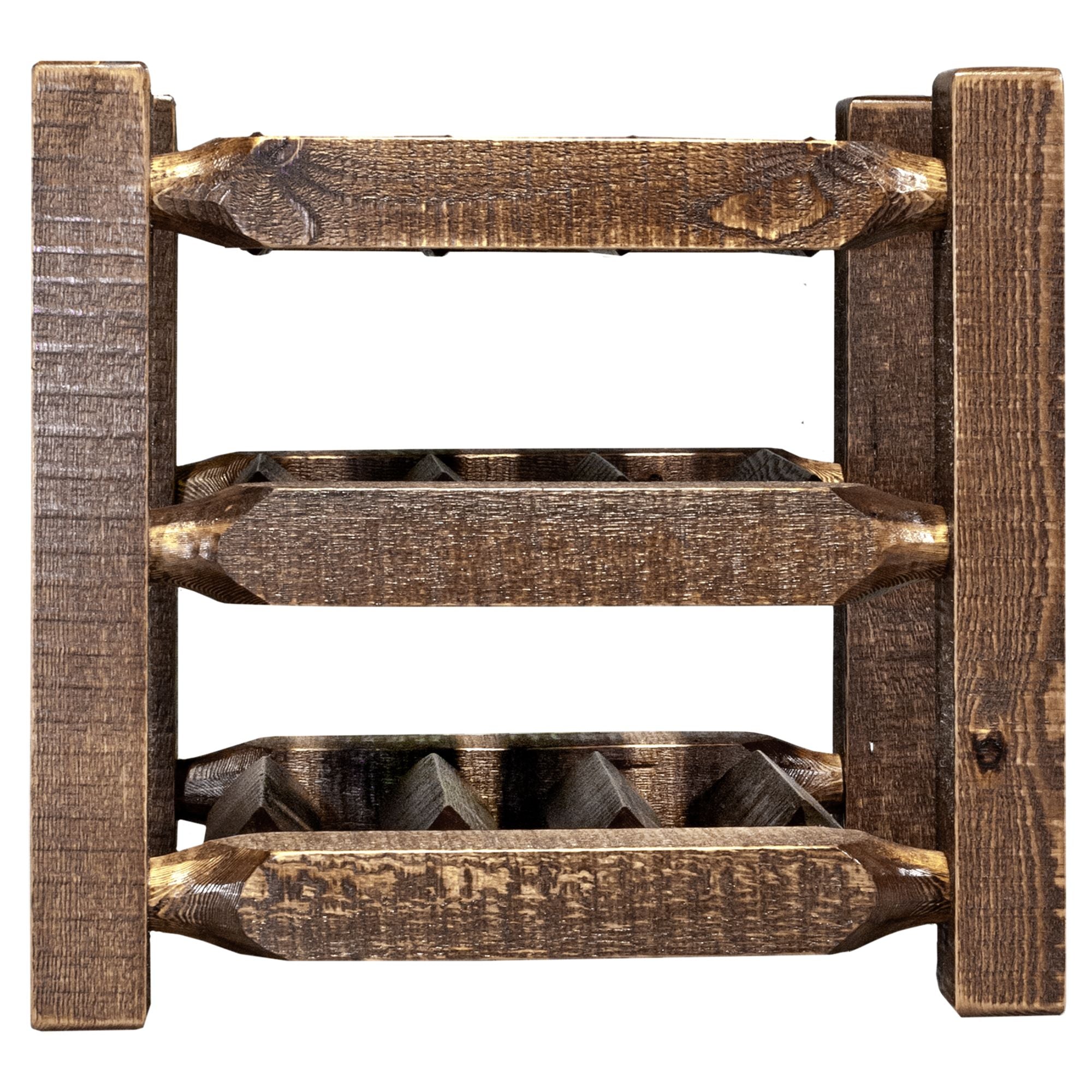 Stylish Homestead Countertop Wine Rack - Holds 6 Bottles - Perfect for Kitchen, Dining Room & Bar Decor - Space Saving Wine Storage Solution