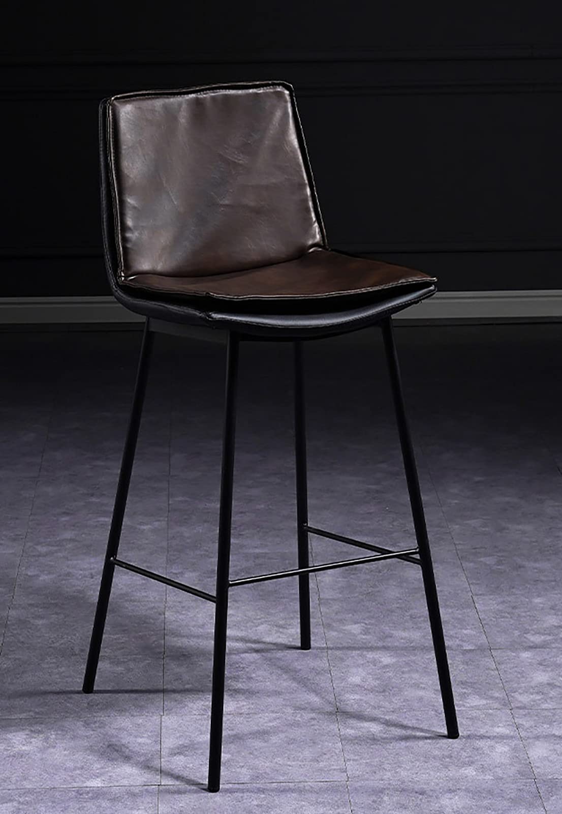 Nordic Modern Minimalist Bar Stool - Creative High Backrest Counter Chair for Home, Cafe, and Office - Light Luxury Dining & Leisure Seating for Kitchen Island, Bar, and Reception Desk