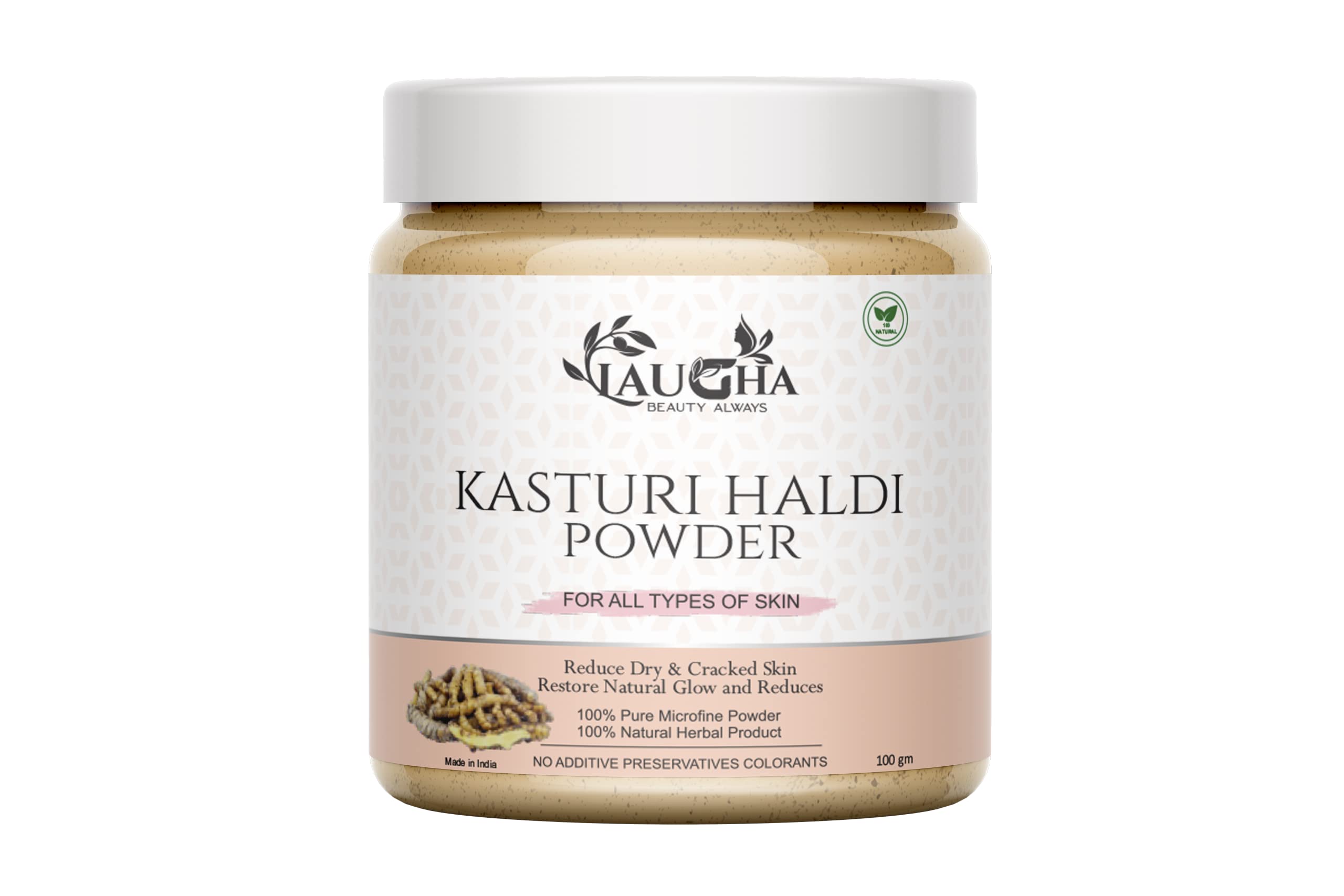 Pure Kasturi (Wild) Haldi Turmeric Powder for Spotless, Pimple-Free & Glowing Skin - 100g Face Pack for Brightening & Acne Treatment - Perfect for Daily Skincare & Natural Beauty Routine