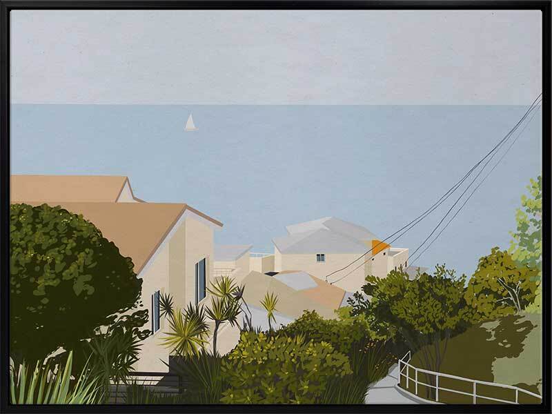 Bondi Road Canvas Art Print - Australian Beach Wall Decor for Living Room, Bedroom & Office - Perfect for Coastal & Modern Home Styling