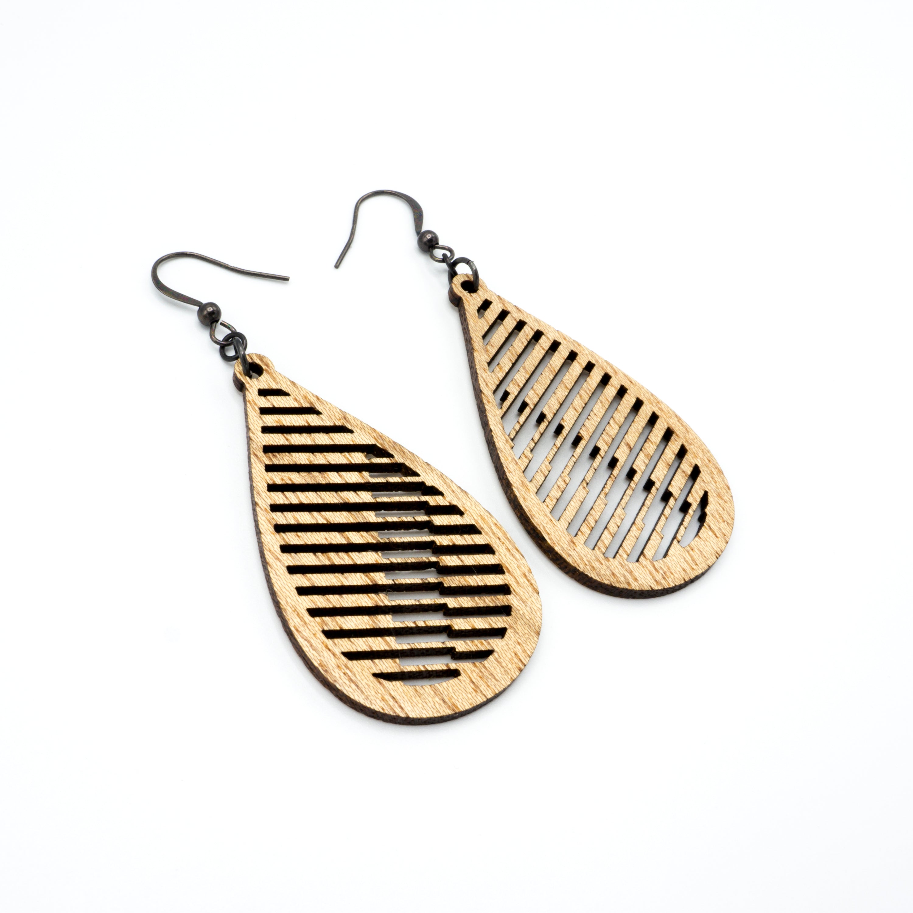 Handmade Mahogany Wood Drop Earrings for Women | Boho Chic Dangle Earrings | Lightweight & Hypoallergenic | Perfect for Casual Wear, Parties & Special Occasions