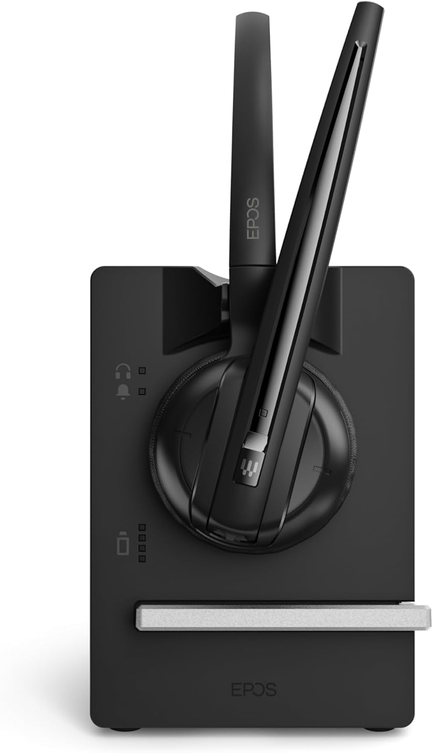 Global Teck EPOS D10 ML Wireless USB PC Headset - Skype for Business & Lync Certified - Compatible with Softphones, Unified Communications (Fuze, RingCentral, 8x8) - Includes Bonus Ear Cushions - Perfect for Remote Work, Call Centers & Online Meetings