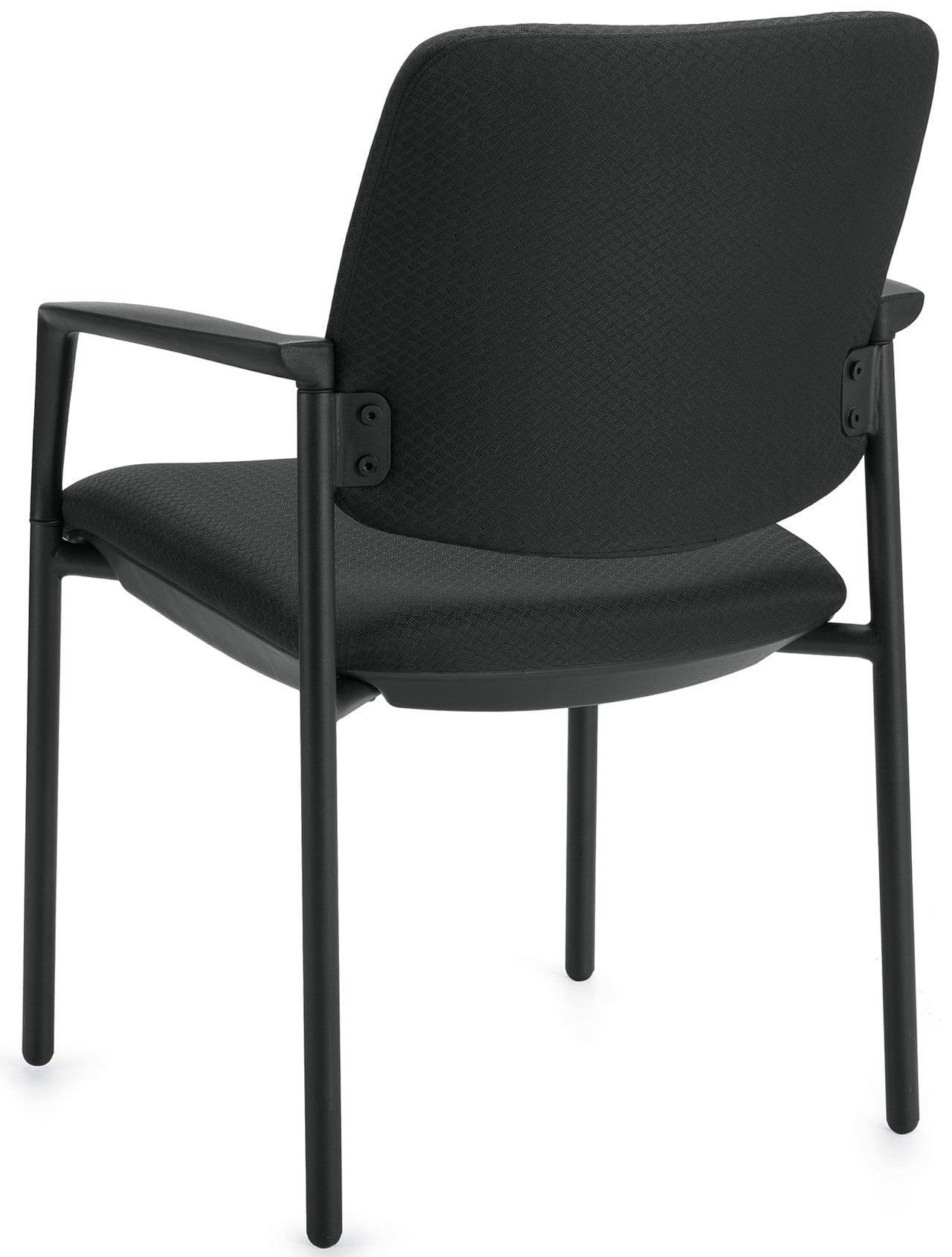 OTG3918B Black Fabric Waiting Room Chair with Arms - Comfortable Office & Reception Seating for Clinics, Hotels & Lobbies