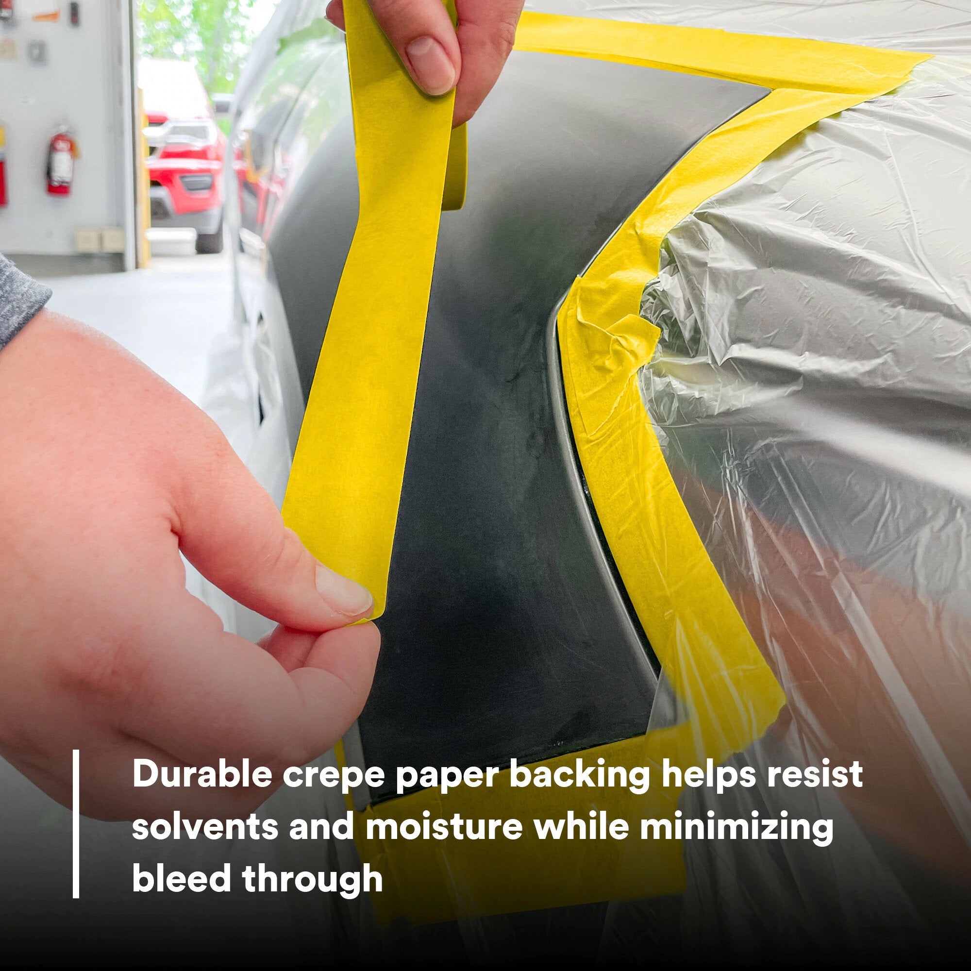 3M Automotive Refinish Masking Tape 36mm x 55m - High Temperature Resistant Painters Tape for Car Bodywork, DIY Projects & Professional Auto Painting - Perfect for Detailing, Custom Paint Jobs & Vehicle Restoration