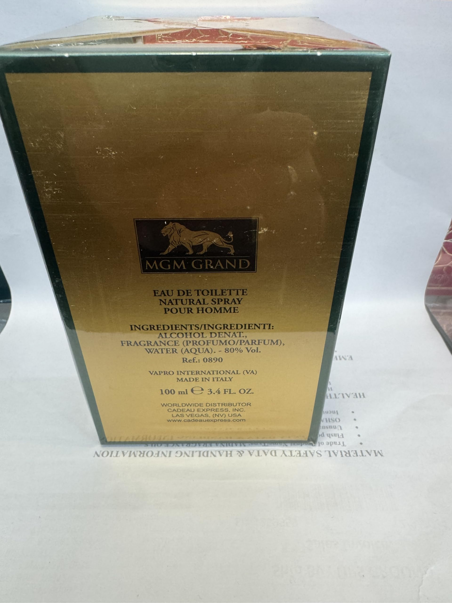 MGM GRAND Men's Cologne Eau de Toilette Spray - 3.4 oz / 100ml - Premium Fragrance for Men - New in Sealed Box - Perfect for Date Night, Office & Special Occasions