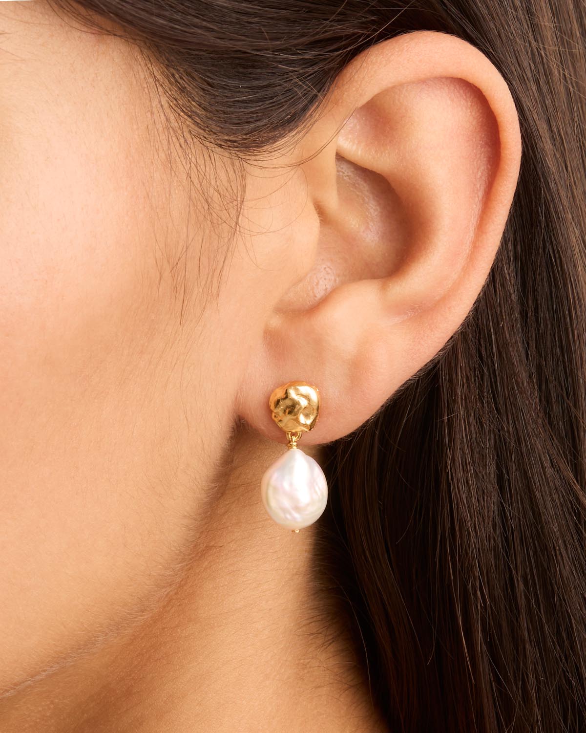 18K Gold Vermeil Endless Grace Pearl Drop Earrings for Women - Elegant Dangle Jewelry for Weddings, Parties & Special Occasions
