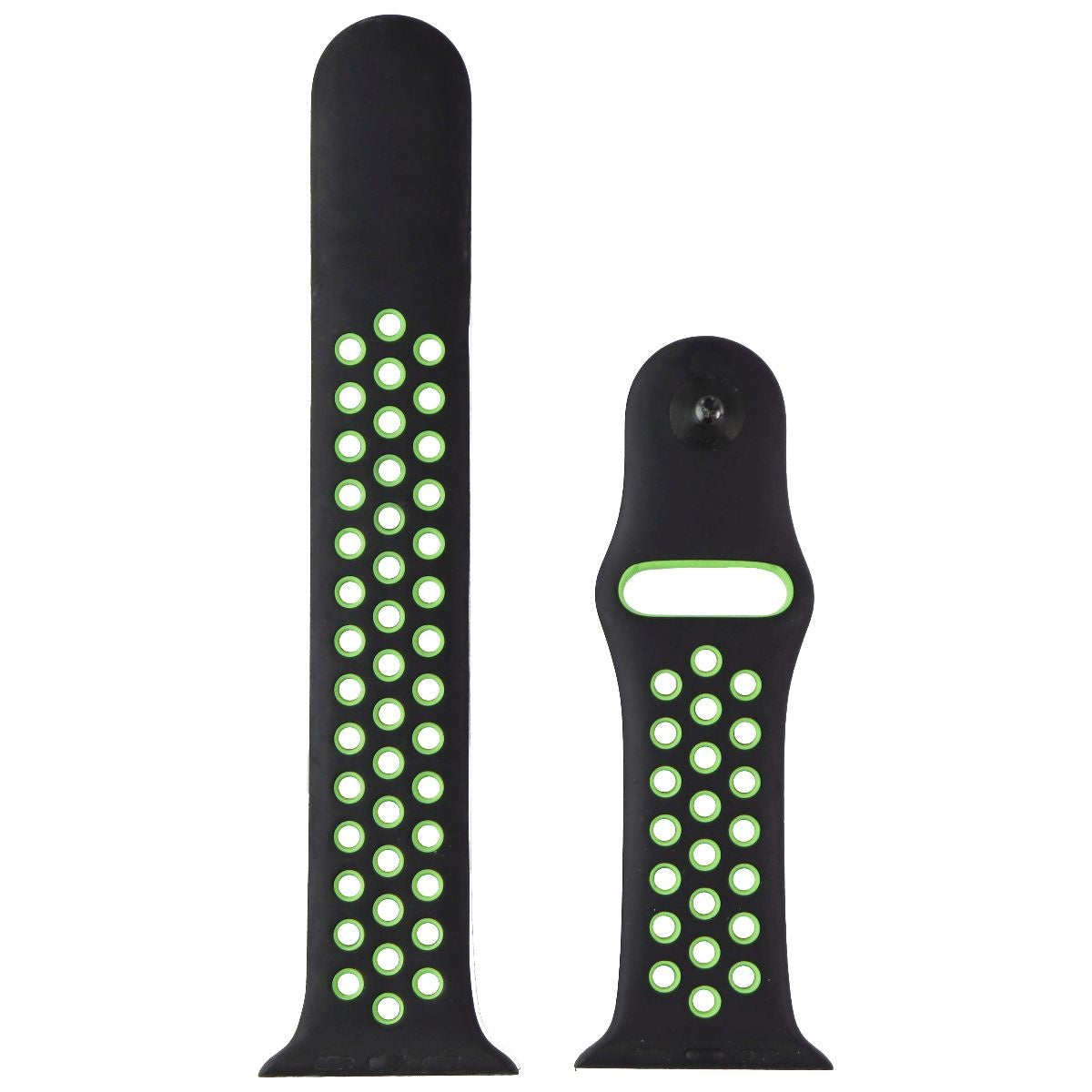 Apple Watch 44mm Nike Sport Band - Compatible with 42mm/44mm/45mm Models - Black/Lime Blast (M/L Size) - Perfect for Running, Workouts & Active Lifestyles