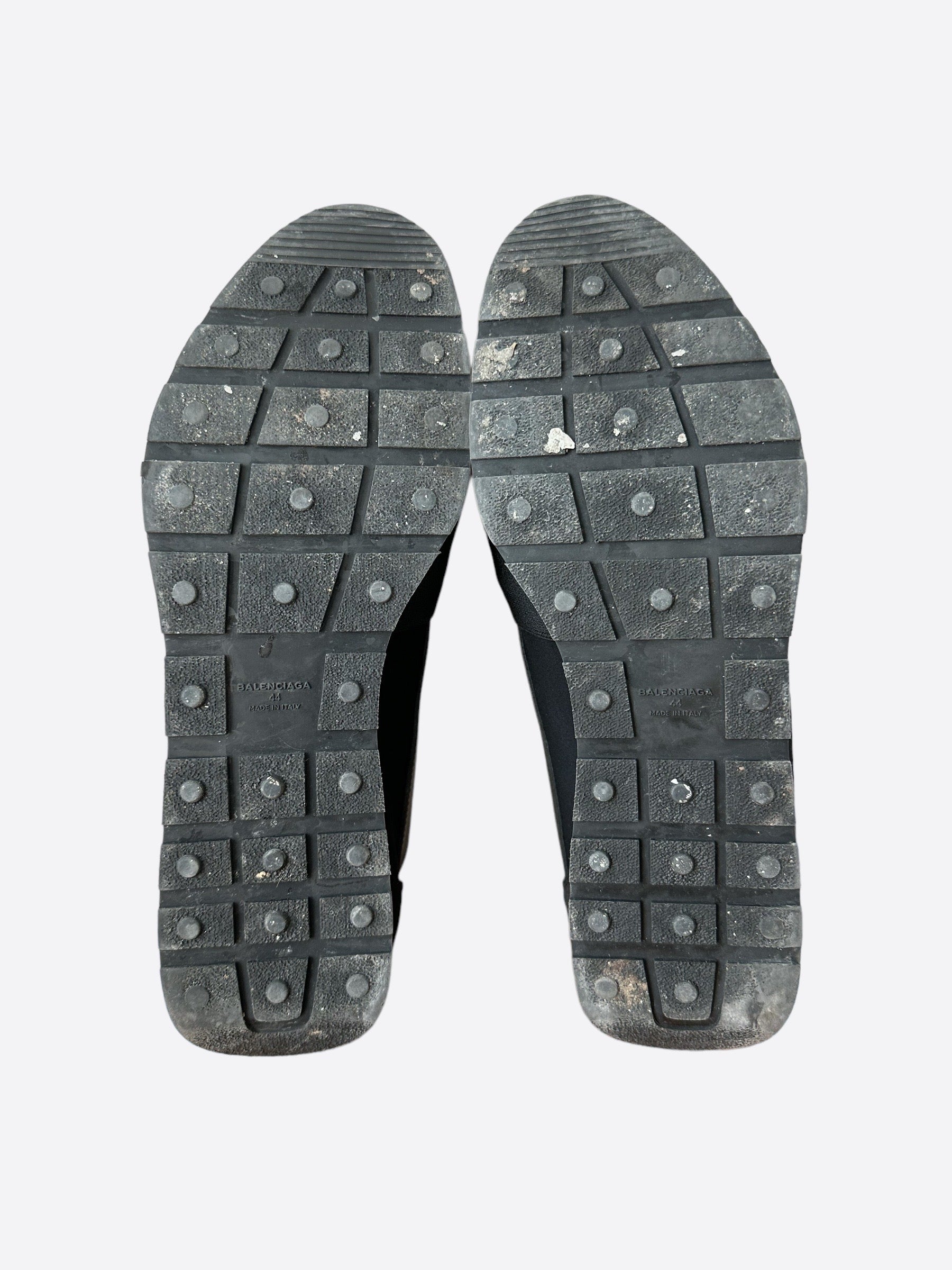 Balenciaga Black & White Race Runners Sneakers - Men's & Women's Fashion Running Shoes for Casual Wear & Street Style