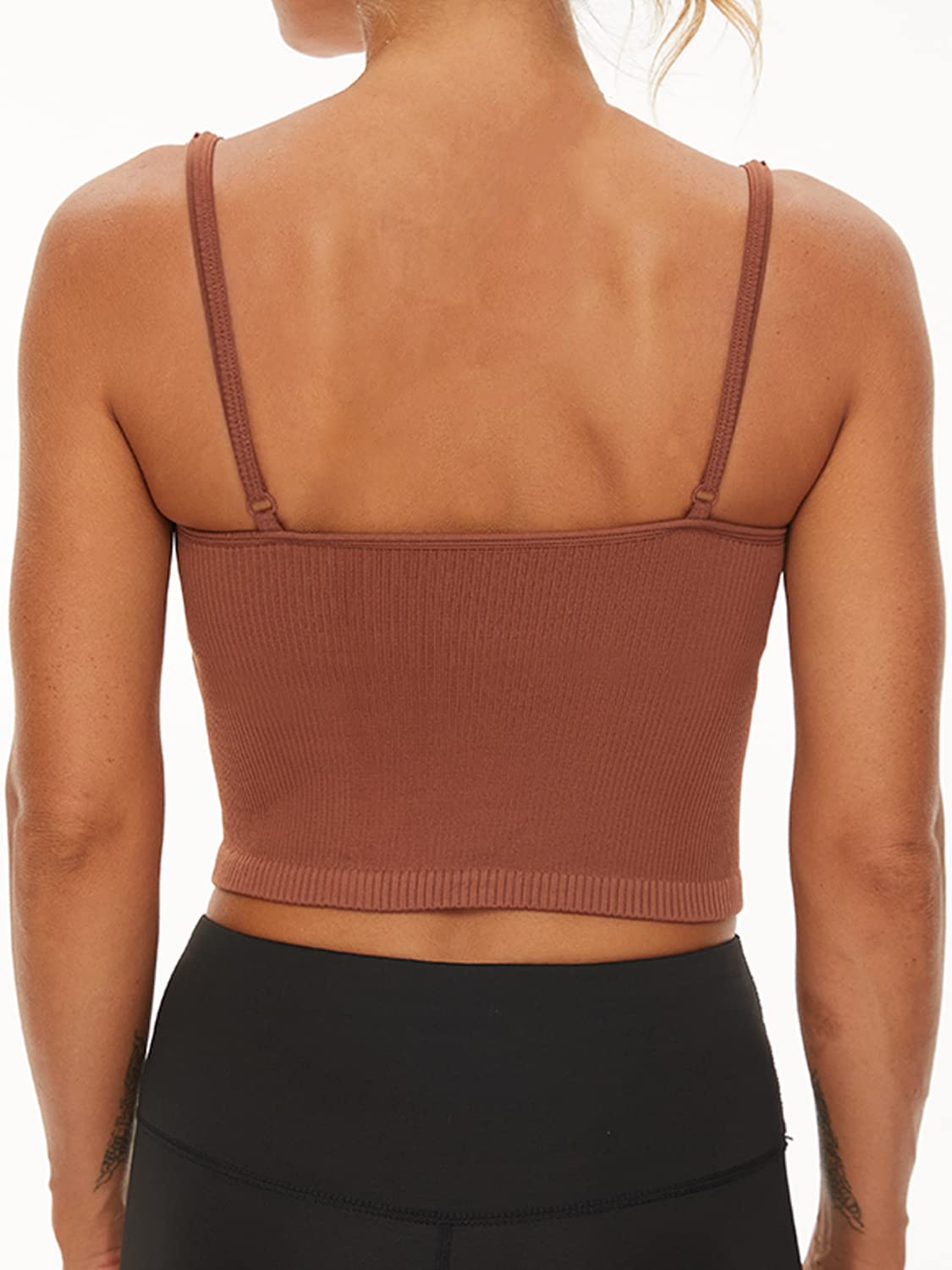 FelFory Seamless Sports Bra for Women - Workout Top with Built-in Bra for Yoga & Gym