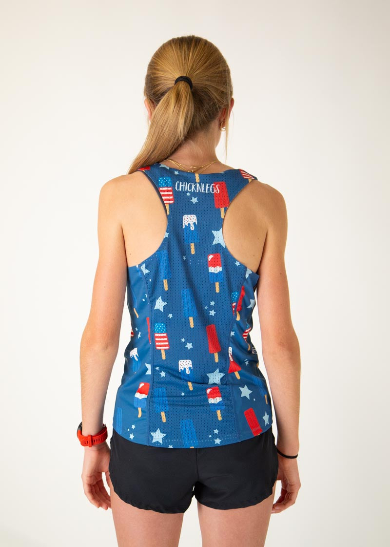 USA Women's Popsicles Performance Singlet - Breathable Workout Top for Running, Gym & Yoga | Comfortable & Stylish Activewear