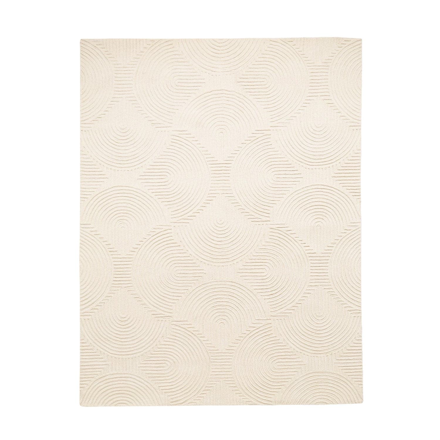 Arches Rug Ivory/Ivory - Premium Handmade Bohemian Area Rug for Living Room, Bedroom & Dining Room Decor
