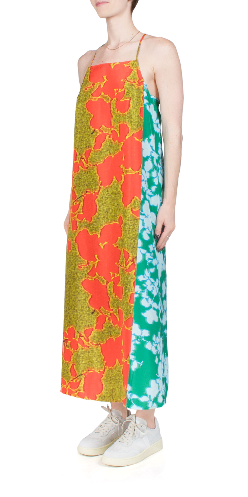 Elegant Contrast Floral Slip Dress for Women | Summer Boho Maxi Dress | Perfect for Beach Vacations, Date Nights & Outdoor Weddings