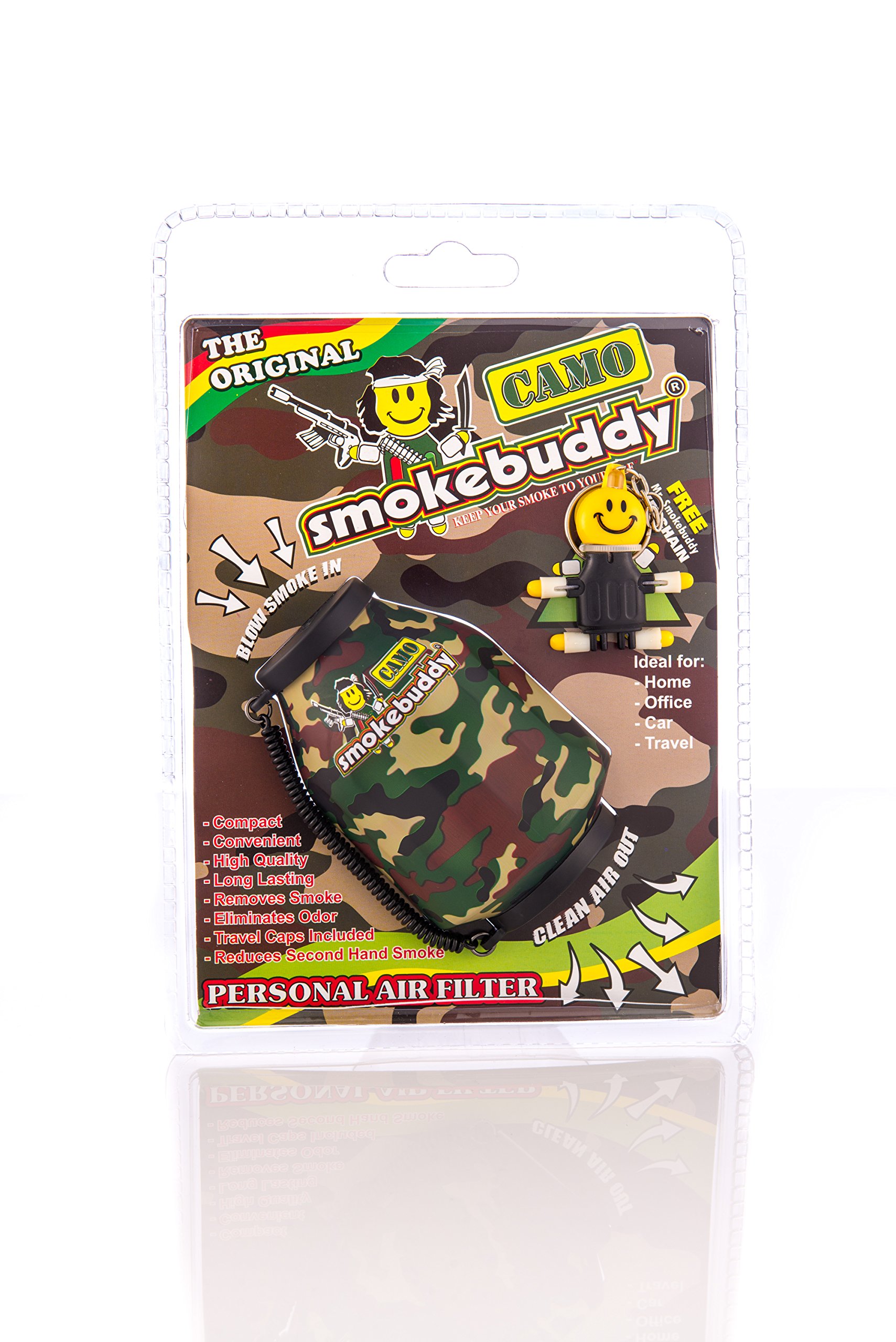 Smoke Buddy Camo Personal Air Filter - Portable Smoke Odor Eliminator for Discreet Use at Home, Travel, and Outdoor Activities