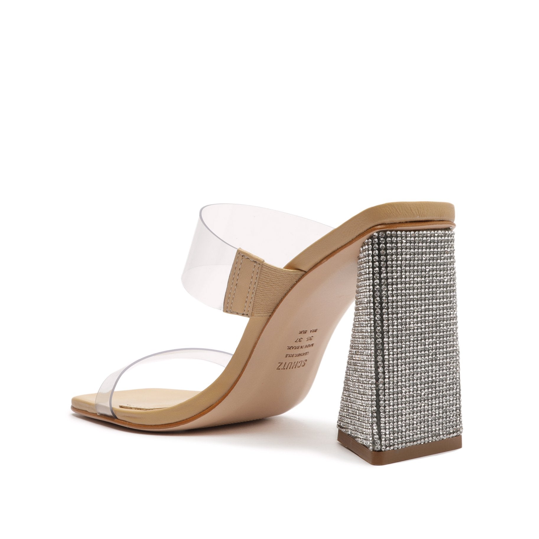 Ariellen Women's Rhinestone Embellished Vinyl Sandals - Comfortable & Stylish for Parties, Weddings, and Summer Outings