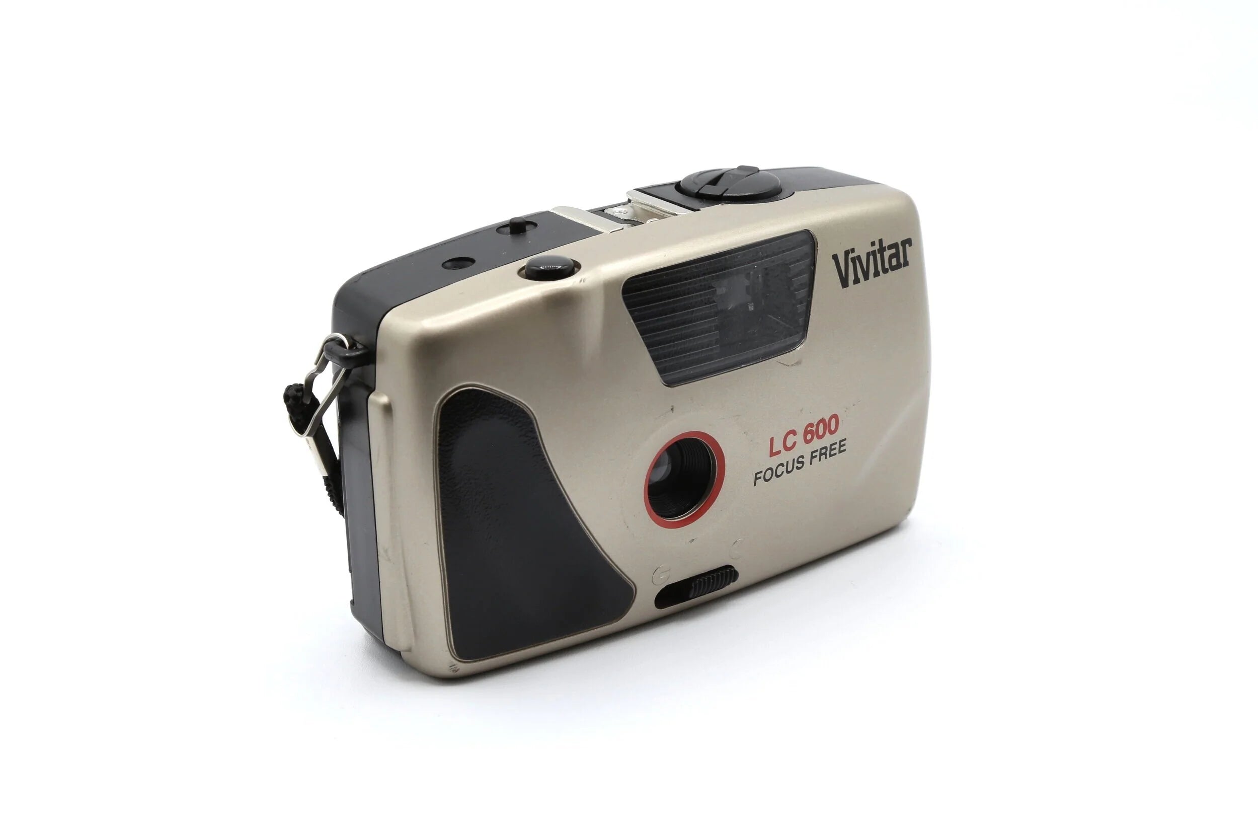 Vivitar LC 600 Focus Free 35mm Film Camera with Built-in Flash - Vintage Style Point & Shoot Camera for Travel, Street Photography & Everyday Use