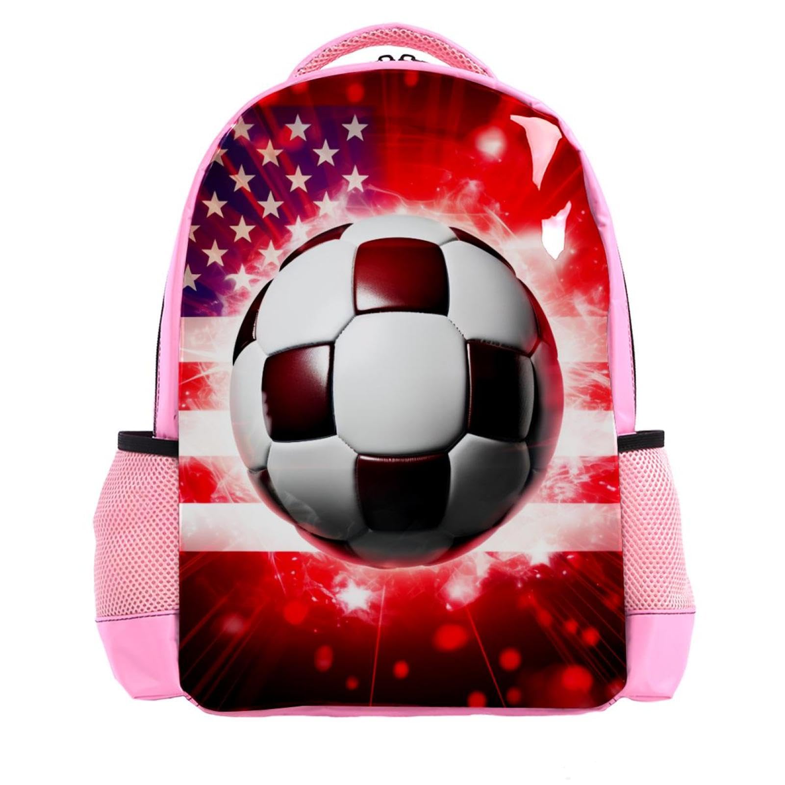 Best Travel Backpacks for Women & Men - Durable American Flag Football Design Backpack for Hiking, School & Outdoor Adventures