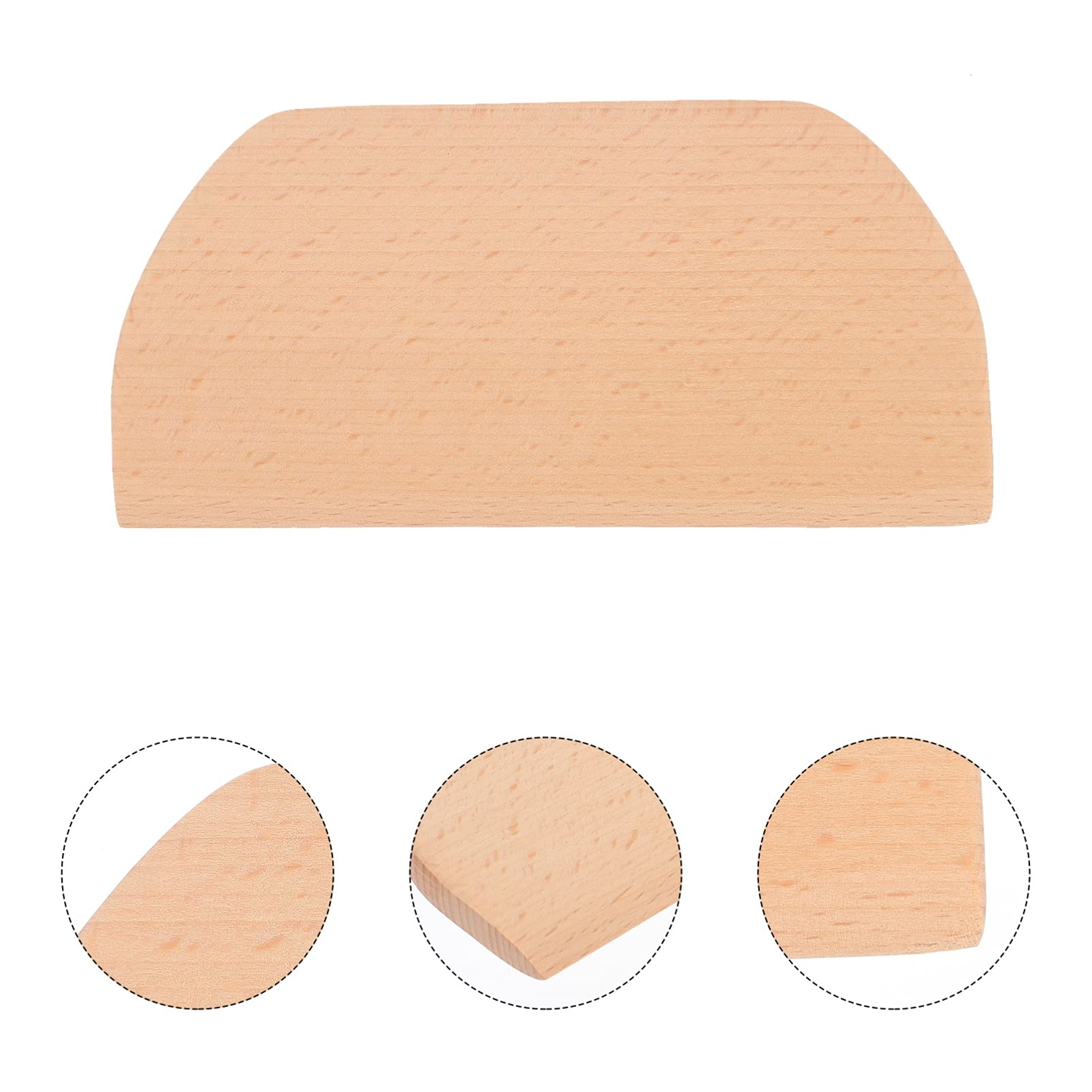 Premium Hemoton Multipurpose Wooden Bench Scraper - Dough Cutter, Cream Scraper & Kitchen Tool (1-Piece) - Perfect for Baking, Cooking & DIY Crafts