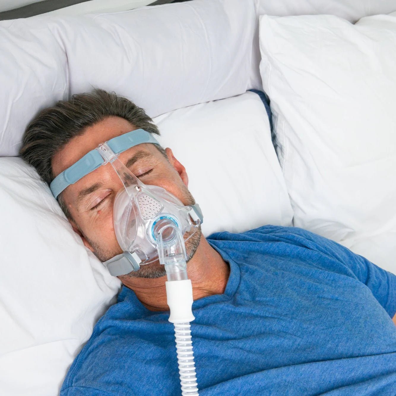 Premium Full Face CPAP Mask with Headgear for Sleep Apnea - Comfortable & Adjustable for Side Sleepers - Ideal for Home & Travel Use