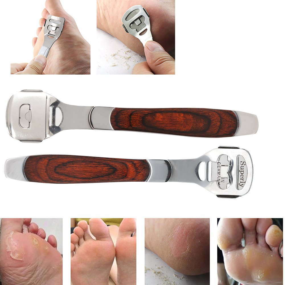 TOPINCN Pedicure Shaver Set with 10 Blades - Foot Callus Remover for Smooth Skin at Home