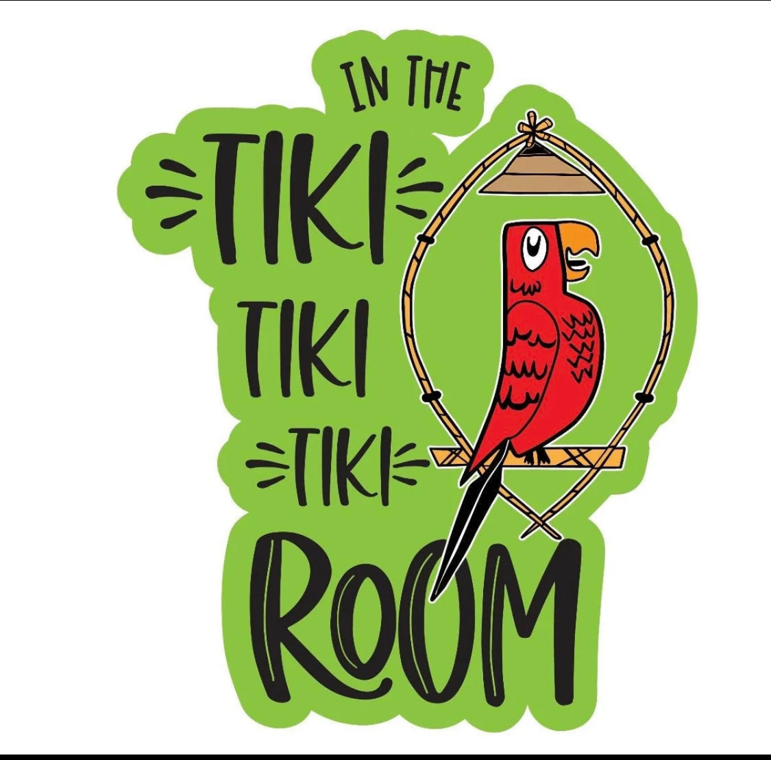 Colorful Tiki Bird Stickers for Scrapbooking, DIY Crafts, Laptop Decoration - Waterproof Vinyl Decals for Tropical Party Decor, Travel Luggage, Phone Cases