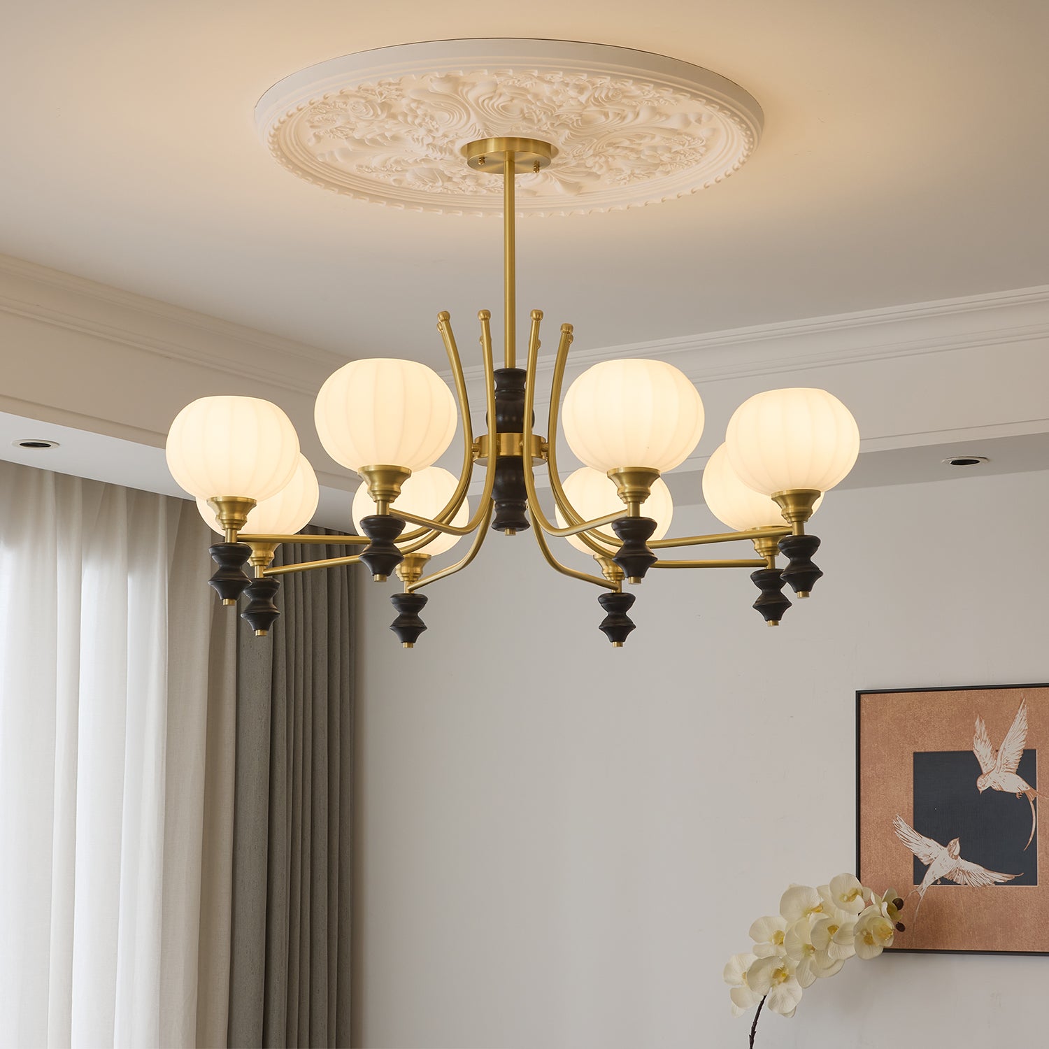 Lucerna Royale Chandelier - Elegant Crystal Ceiling Light Fixture for Dining Room, Living Room & Bedroom | Luxury Home Decor Lighting
