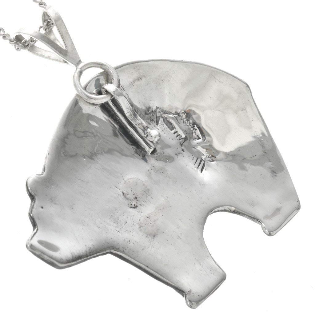 Sterling Silver Kokopelli Native American Bear Pendant Necklace with 18