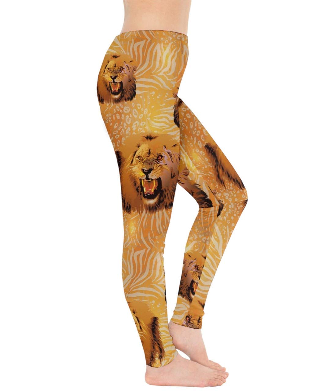 CowCow Women's Fashion Animal Print Leggings - Snake, Reptile & Crocodile Pattern Leather-Look Leggings for Yoga, Workout & Casual Wear