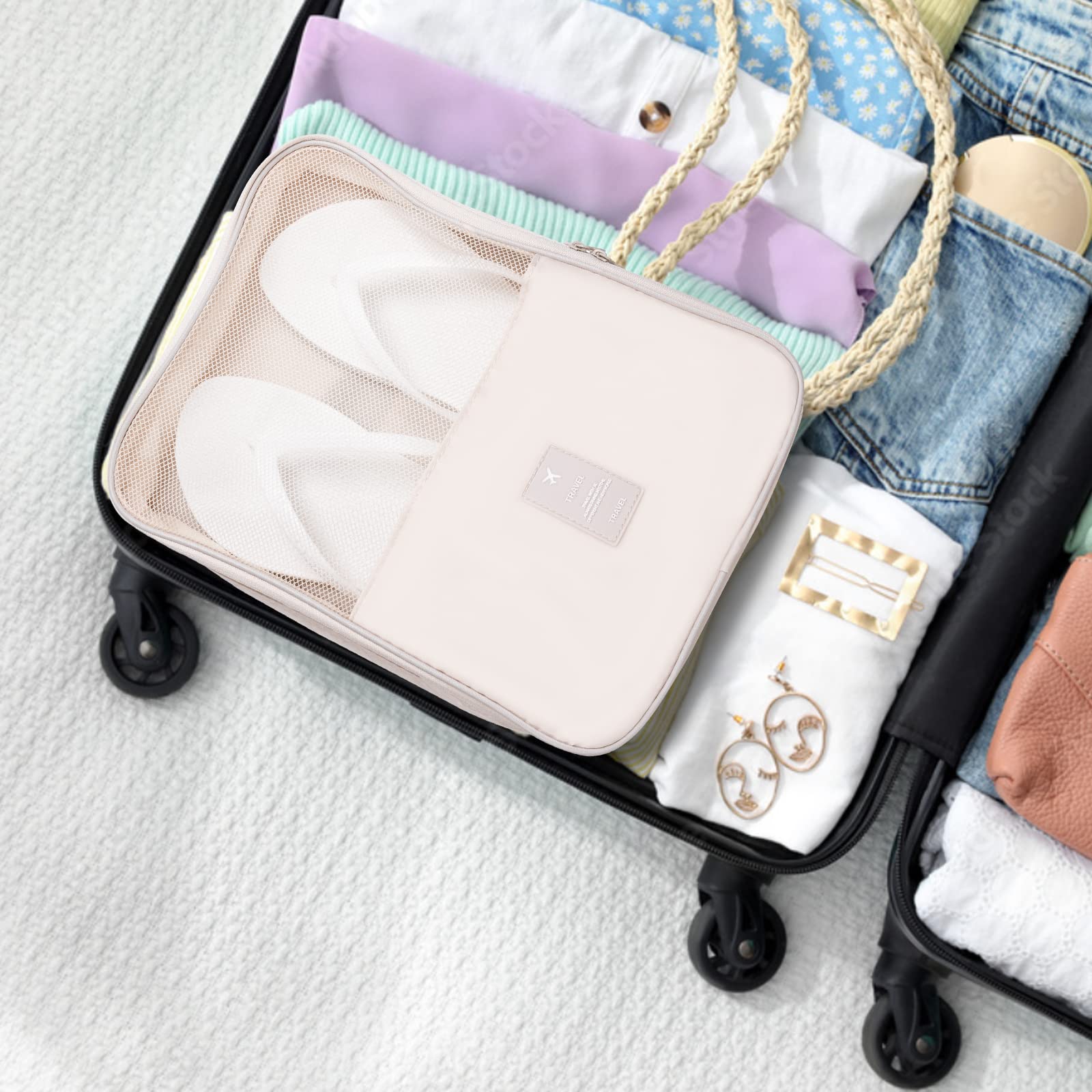 3-Pair Shoe Bags for Travel | Durable Carry-On Luggage Organizer | Perfect for Flying, Gym, or Weekend Getaways