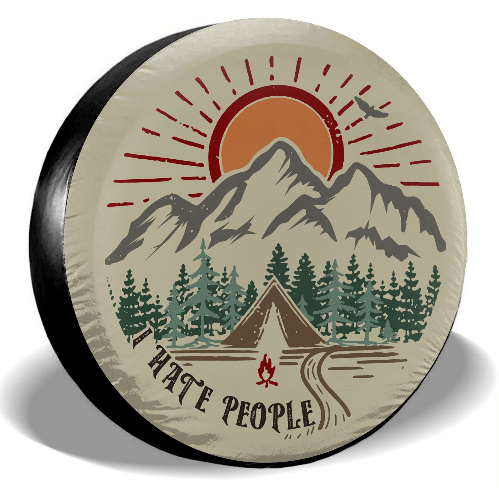 Universal Weatherproof Spare Tire Cover - Fits 15