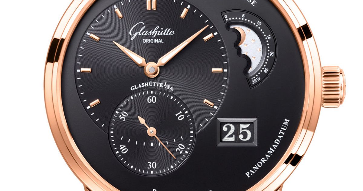 Glashutte Original PanoMatic Lunar 18K Red Gold Men's Luxury Watch - Perfect for Business Meetings & Formal Events