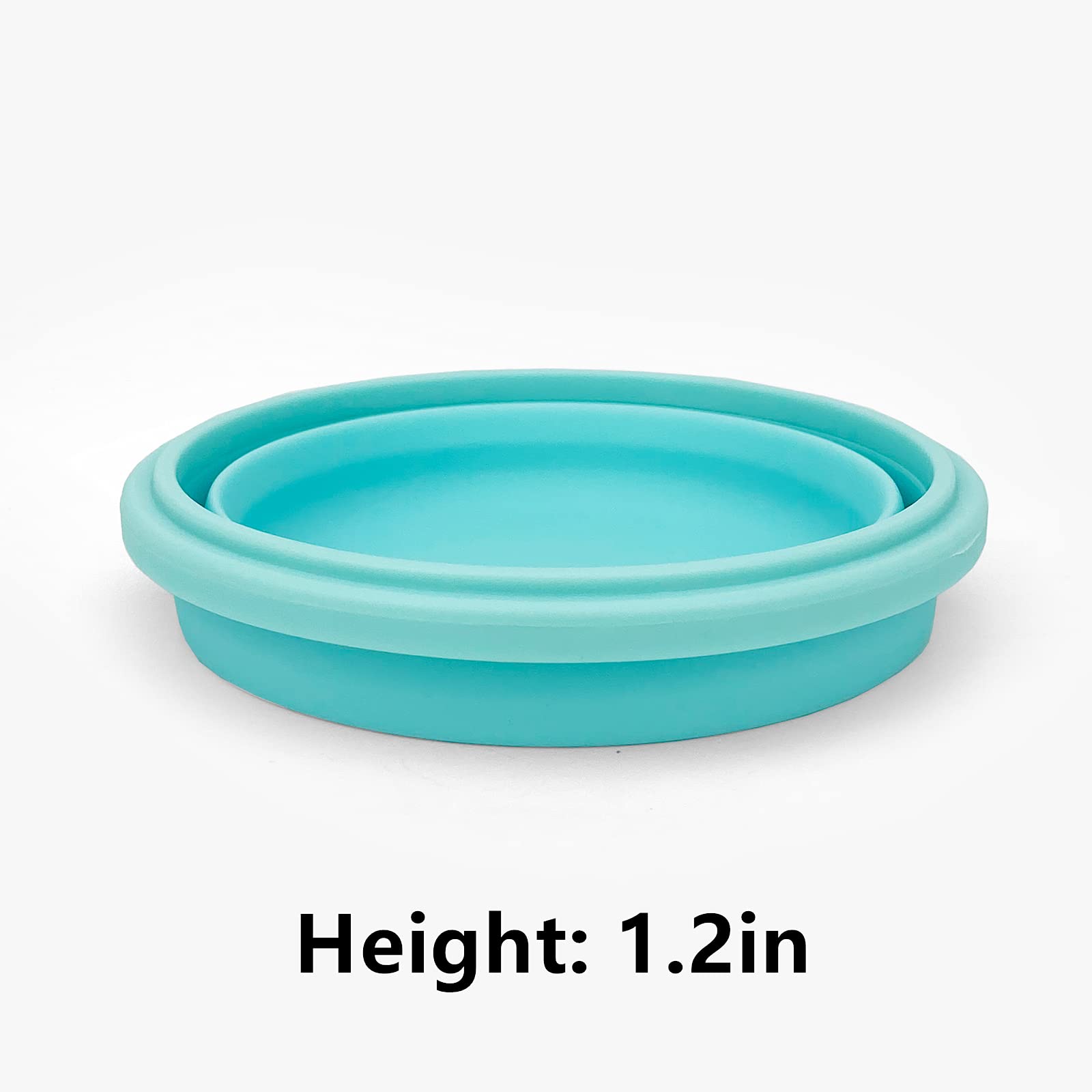 3-Piece Round Collapsible Silicone Food Storage Bowls with Lids - Microwave & Freezer Safe, Space Saving Kitchen Containers for Meal Prep, Camping & Backpacking (Blue) - Perfect for Home, Office, Travel and Outdoor Adventures