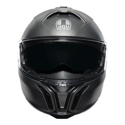 AGV Tourmodular Solid Luna Grey Motorcycle Helmet - Lightweight, DOT & ECE Certified for Safety - Perfect for Touring, Commuting & Adventure Riding
