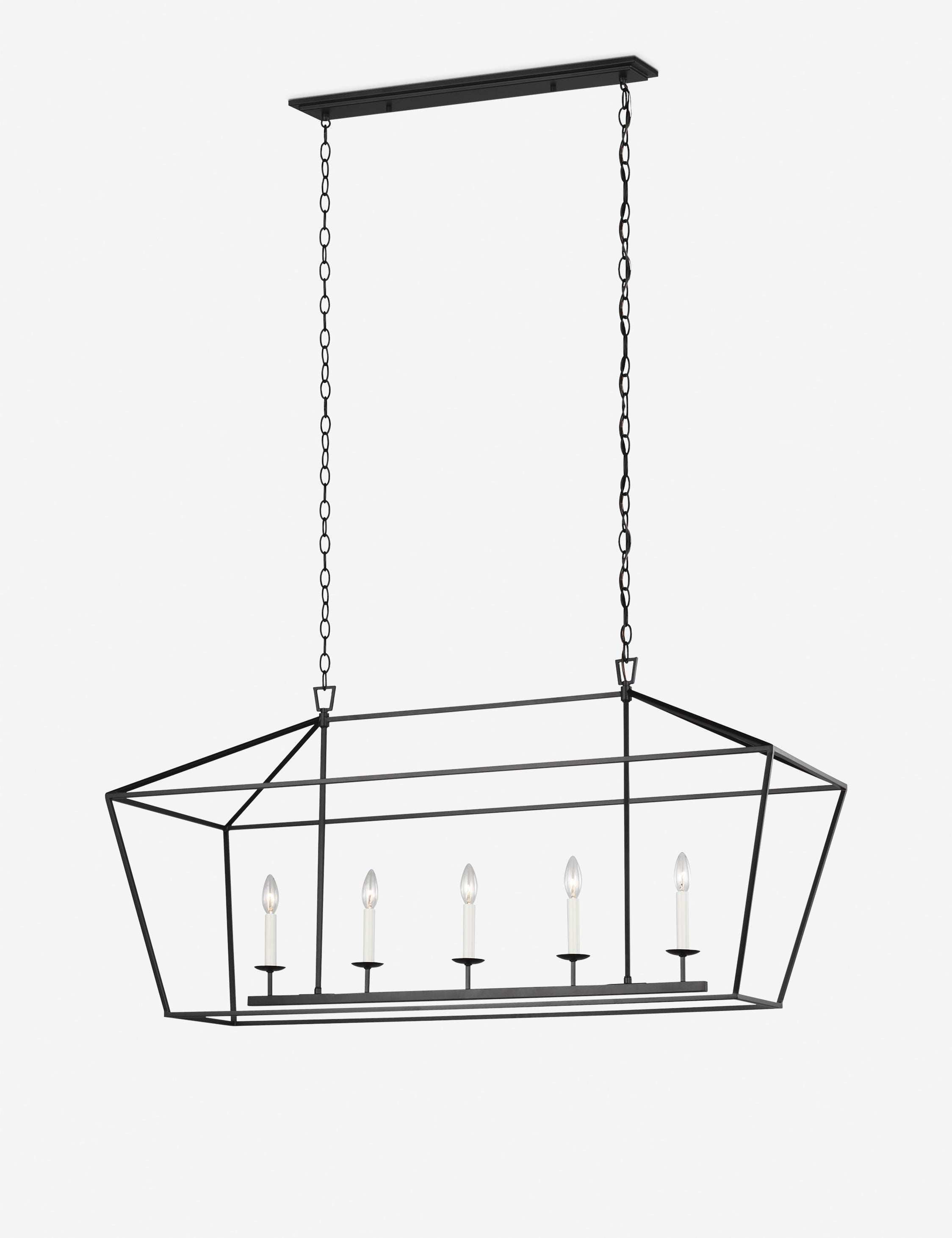 Modern Gala Linear Chandelier - Sleek 6-Light LED Dining Room Pendant Light Fixture - Perfect for Kitchen Island, Dining Table, and Living Room Lighting
