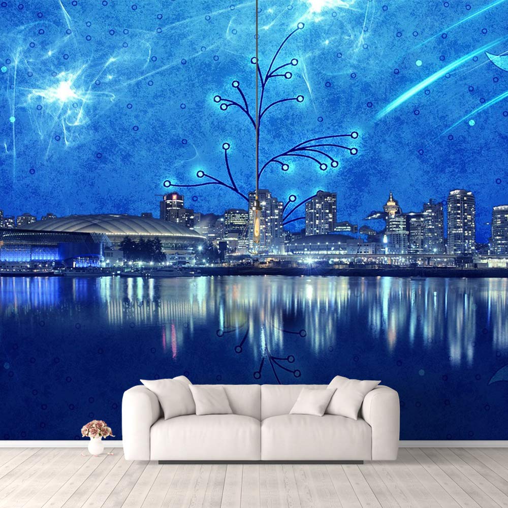 IDEA4WALL Fantasy View Mystery Collage Removable Wallpaper - Peel and Stick Wall Stickers for Bedroom Decor (66x96 inches) - Perfect for Home, Office, Nursery & Dorm Room Wall Art