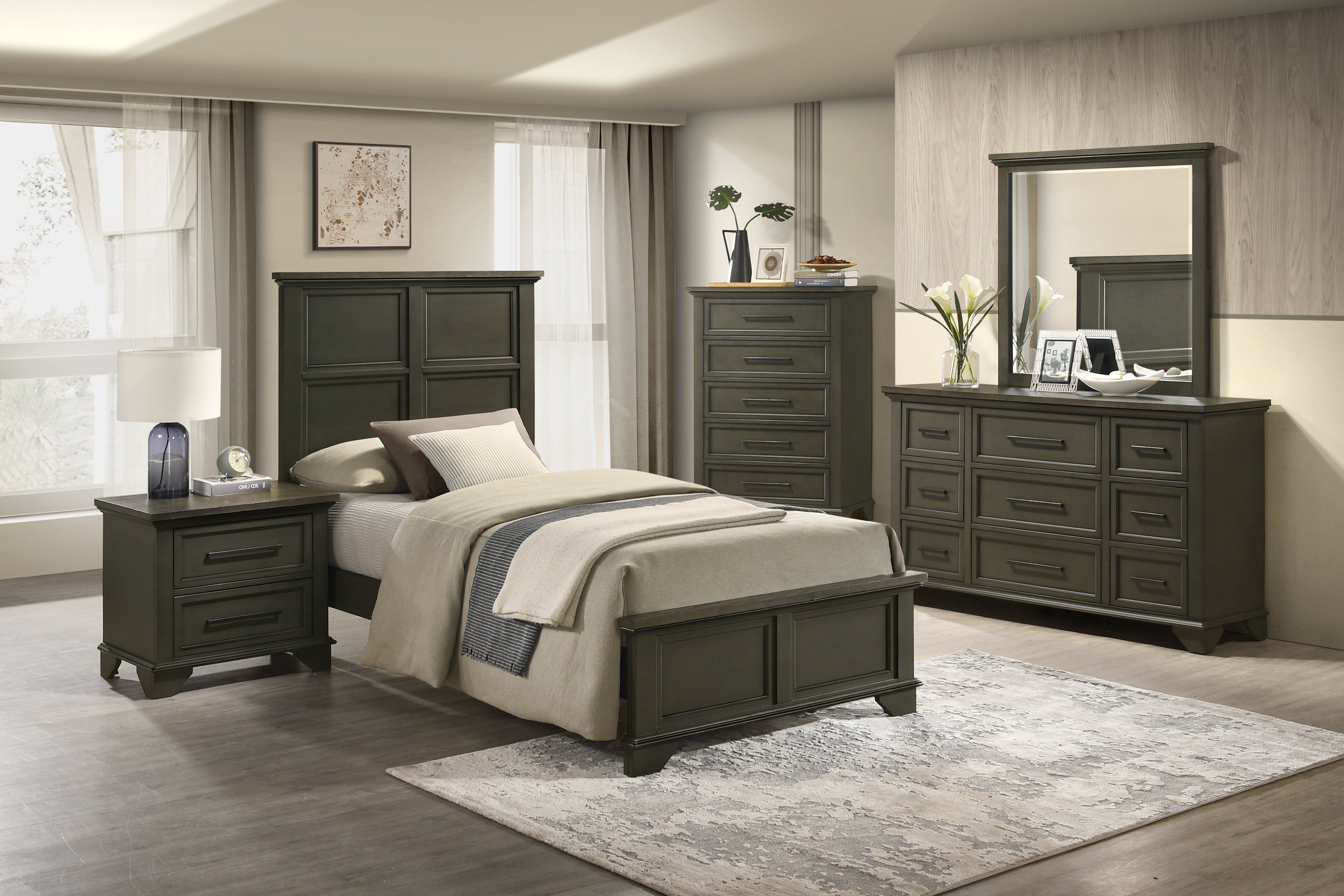 Abigail 3-Piece Twin Bed Set - Soft Grey Bedding for Kids & Teens | Perfect for Dorm Rooms, Guest Beds & Cozy Bedrooms