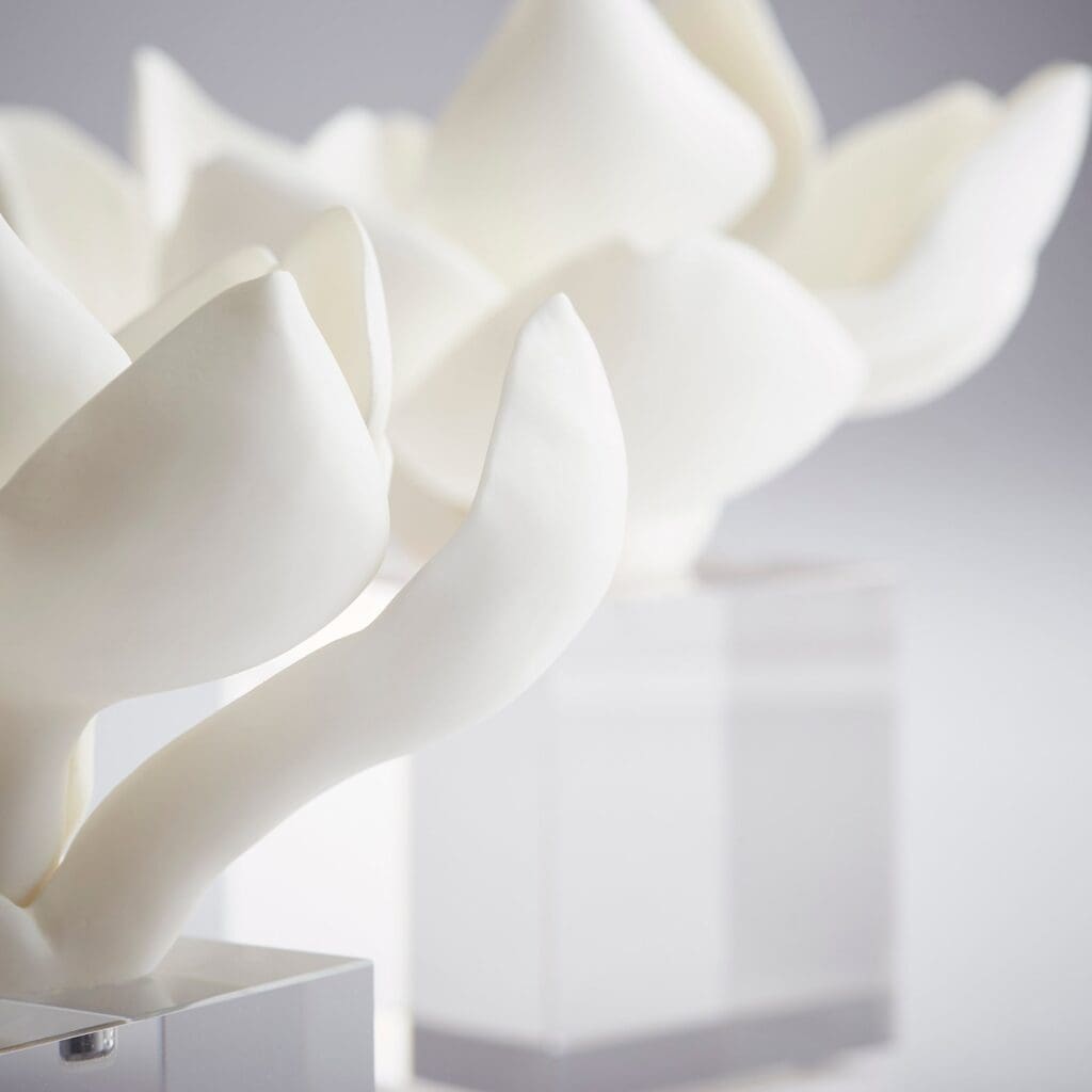 Cyan Design 10431 Oleander Sculpture - White Small Home Decor, Modern Tabletop Decor for Living Room, Bedroom, Office, Gift Idea